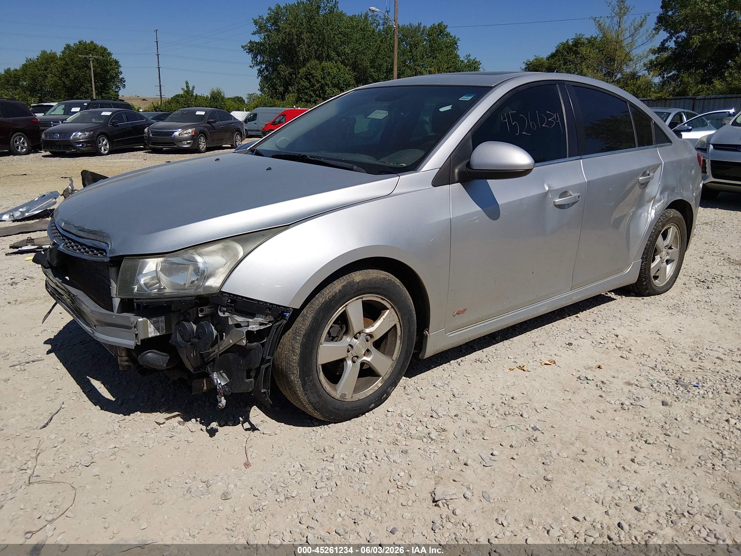 2013 Chevrolet Cruze 1lt Auto Silver vin: 1G1PC5SB3D7128238