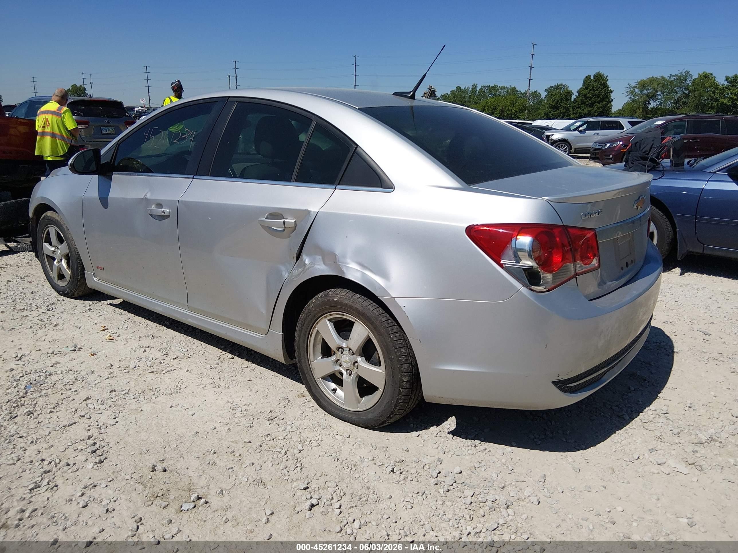 2013 Chevrolet Cruze 1lt Auto Silver vin: 1G1PC5SB3D7128238