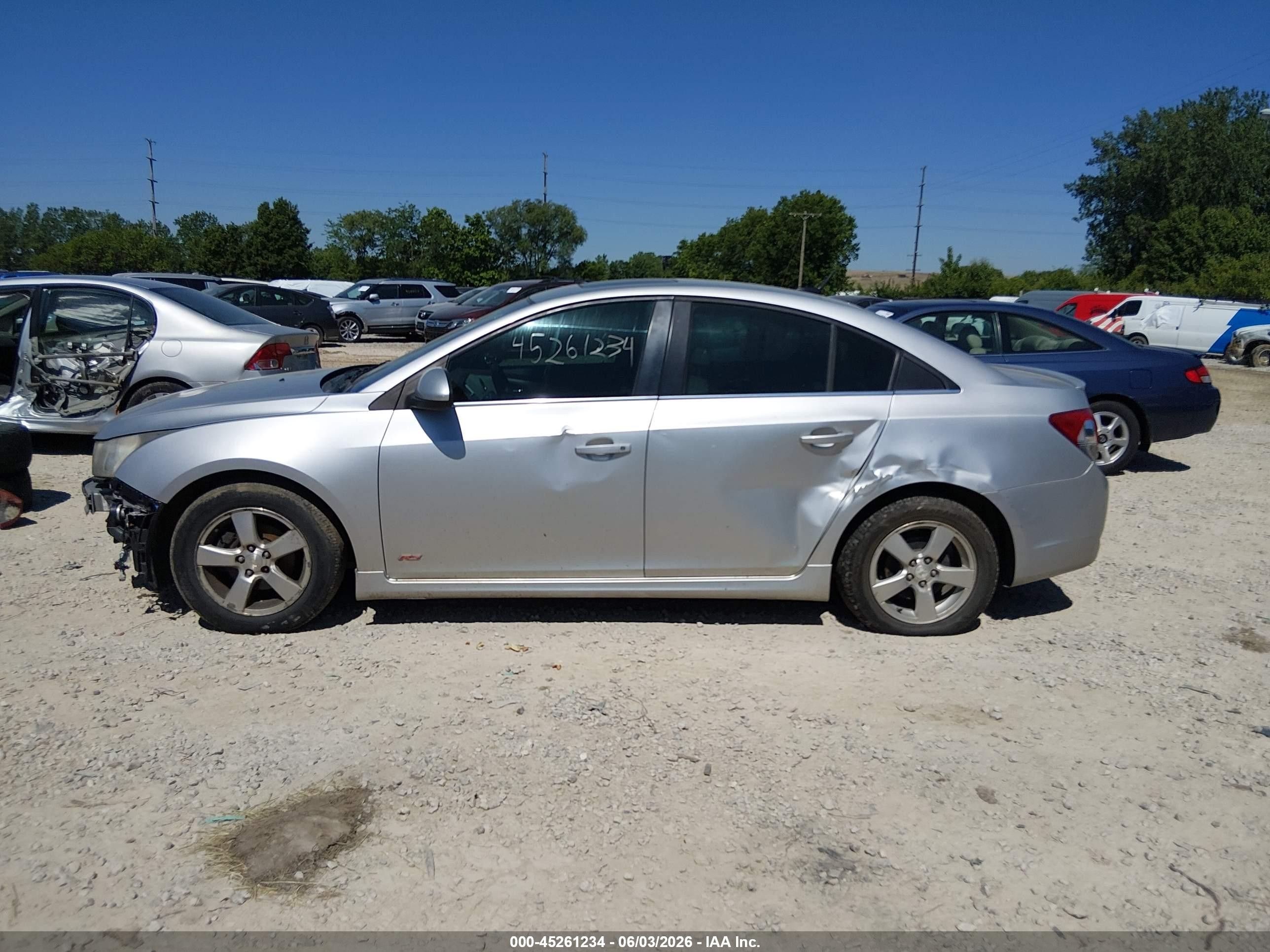 2013 Chevrolet Cruze 1lt Auto Silver vin: 1G1PC5SB3D7128238