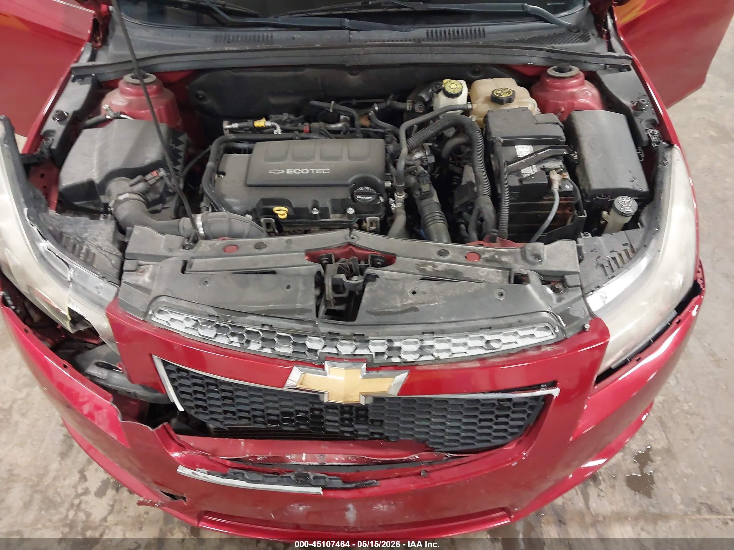 2013 Chevrolet Cruze 1lt Auto Красный vin: 1G1PC5SB3D7130250
