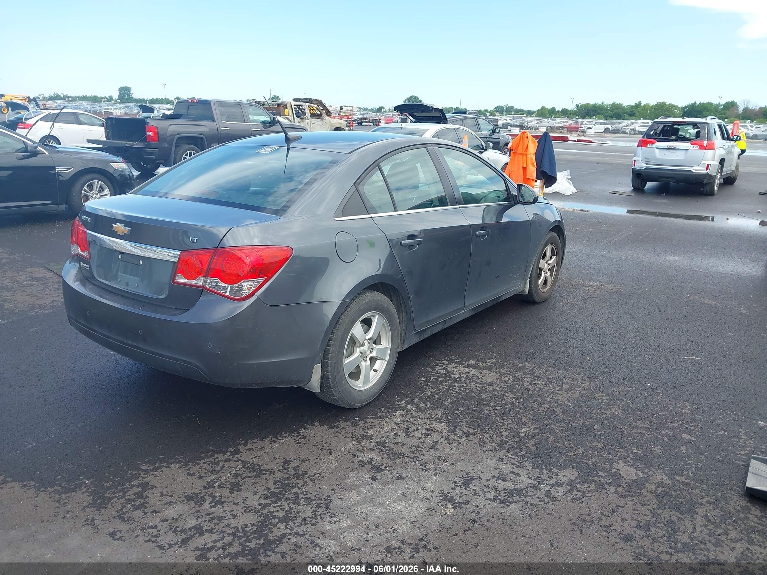 2013 Chevrolet Cruze 1lt Auto Gray vin: 1G1PC5SB3D7198757