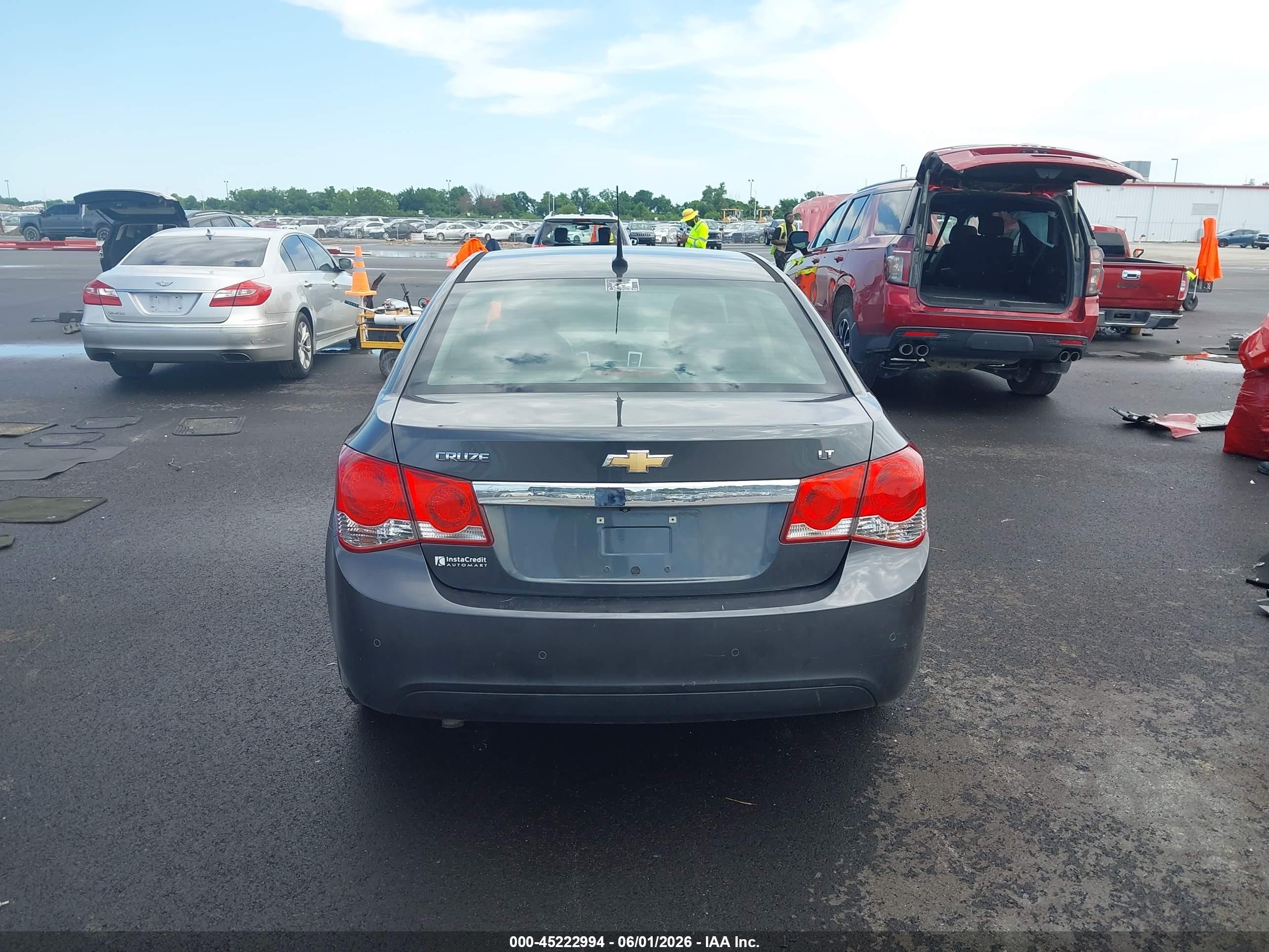 2013 Chevrolet Cruze 1lt Auto Gray vin: 1G1PC5SB3D7198757