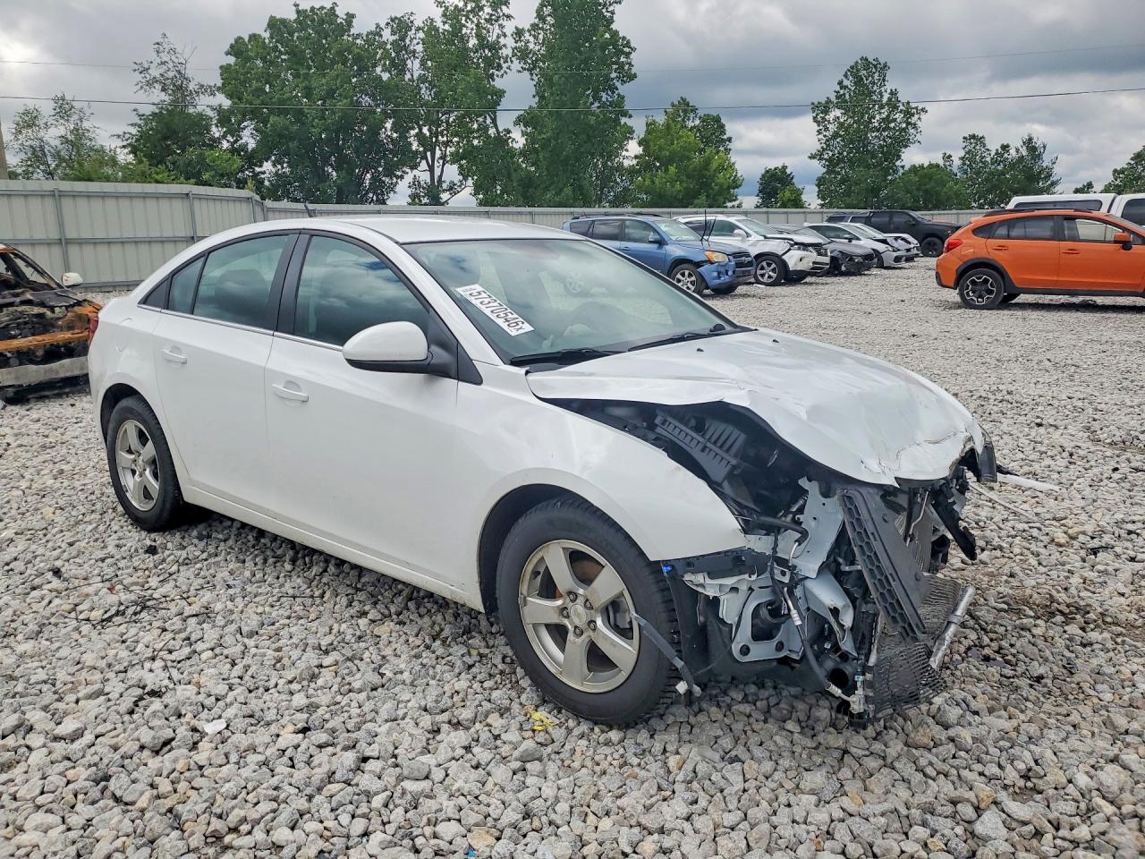 2013 Chevrolet Cruze Lt White vin: 1G1PC5SB3D7223883