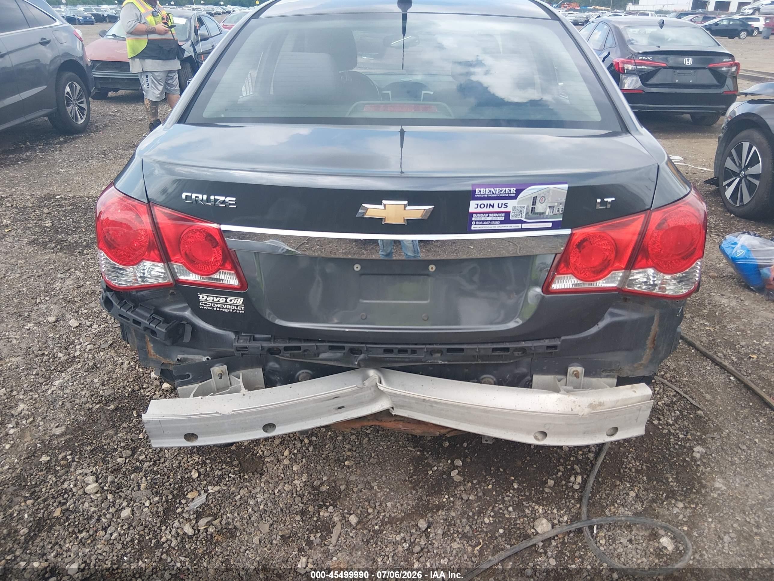 2013 Chevrolet Cruze 1lt Auto Серый vin: 1G1PC5SB3D7227920