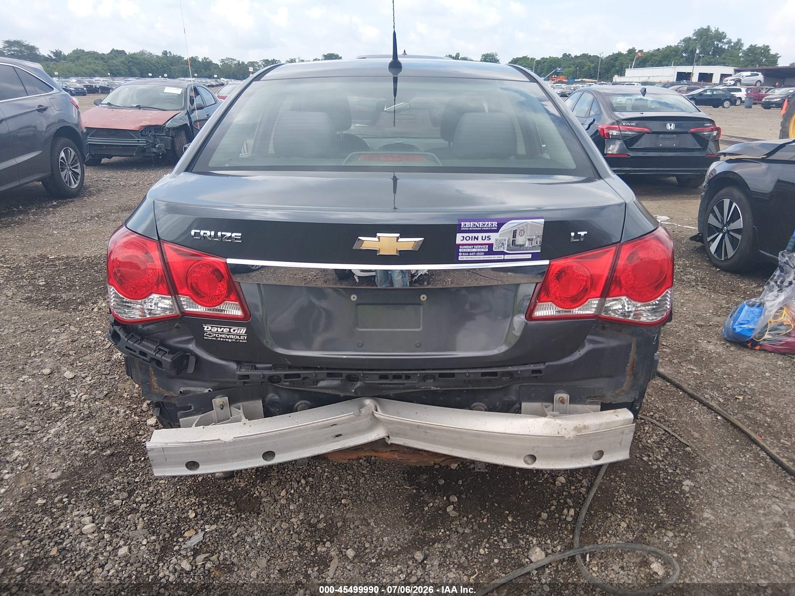 2013 Chevrolet Cruze 1lt Auto Серый vin: 1G1PC5SB3D7227920