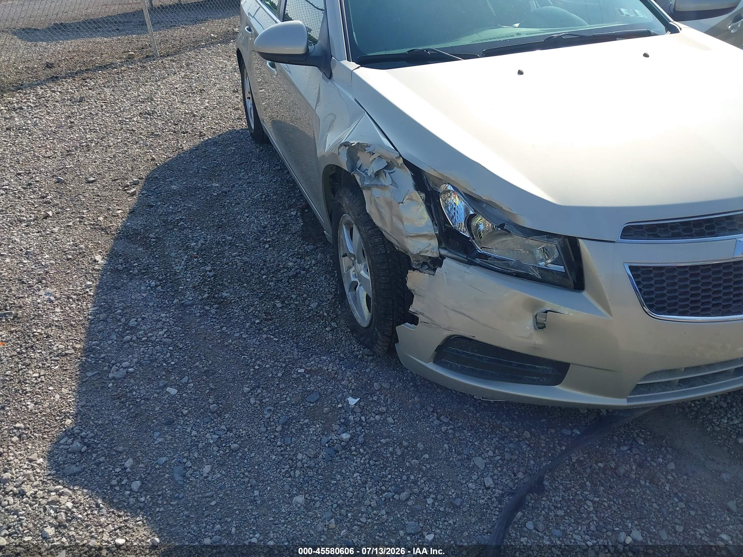 2013 Chevrolet Cruze 1lt Auto Beige vin: 1G1PC5SB3D7230218