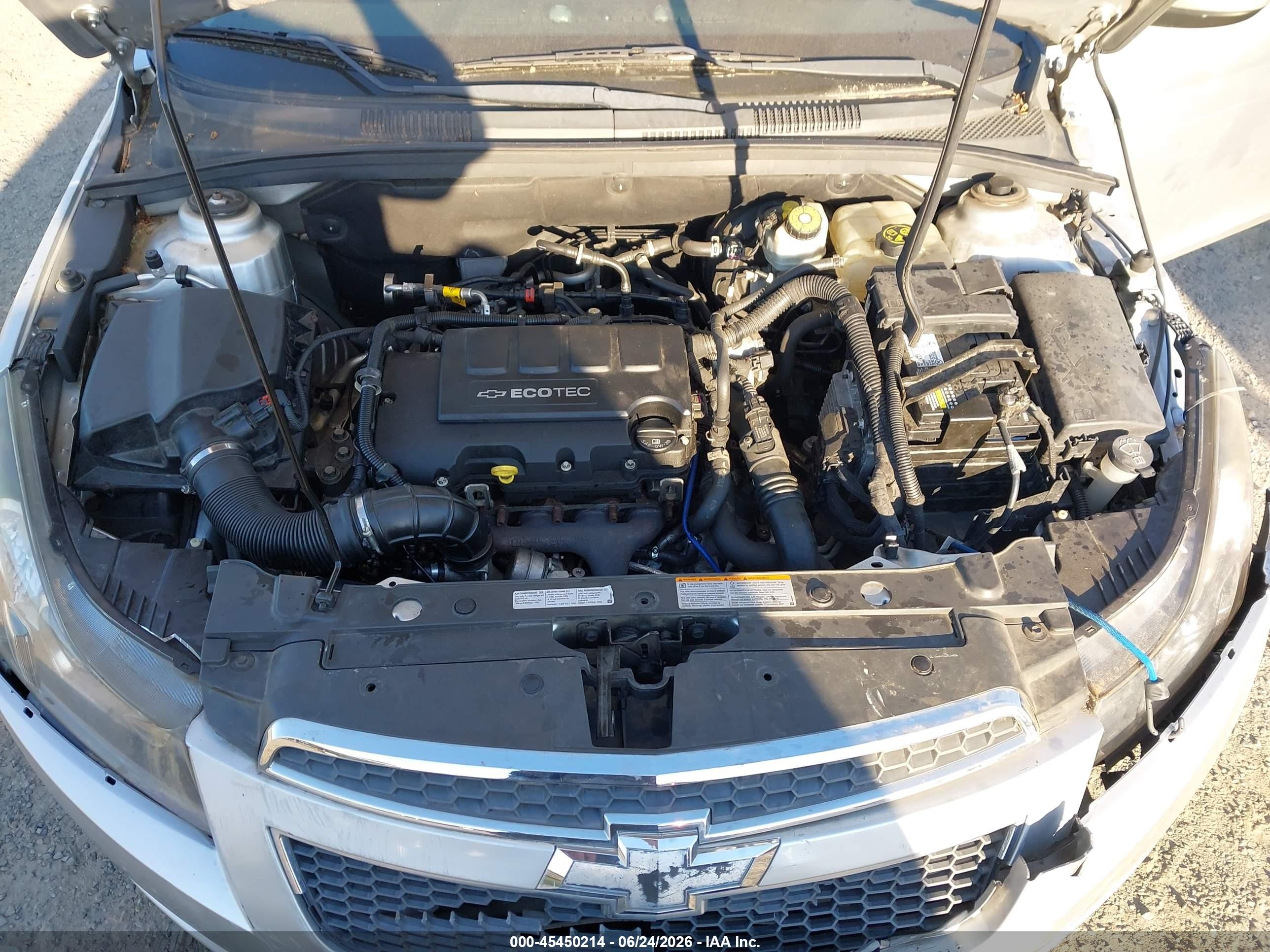 2013 Chevrolet Cruze 1lt Auto Silver vin: 1G1PC5SB3D7266393