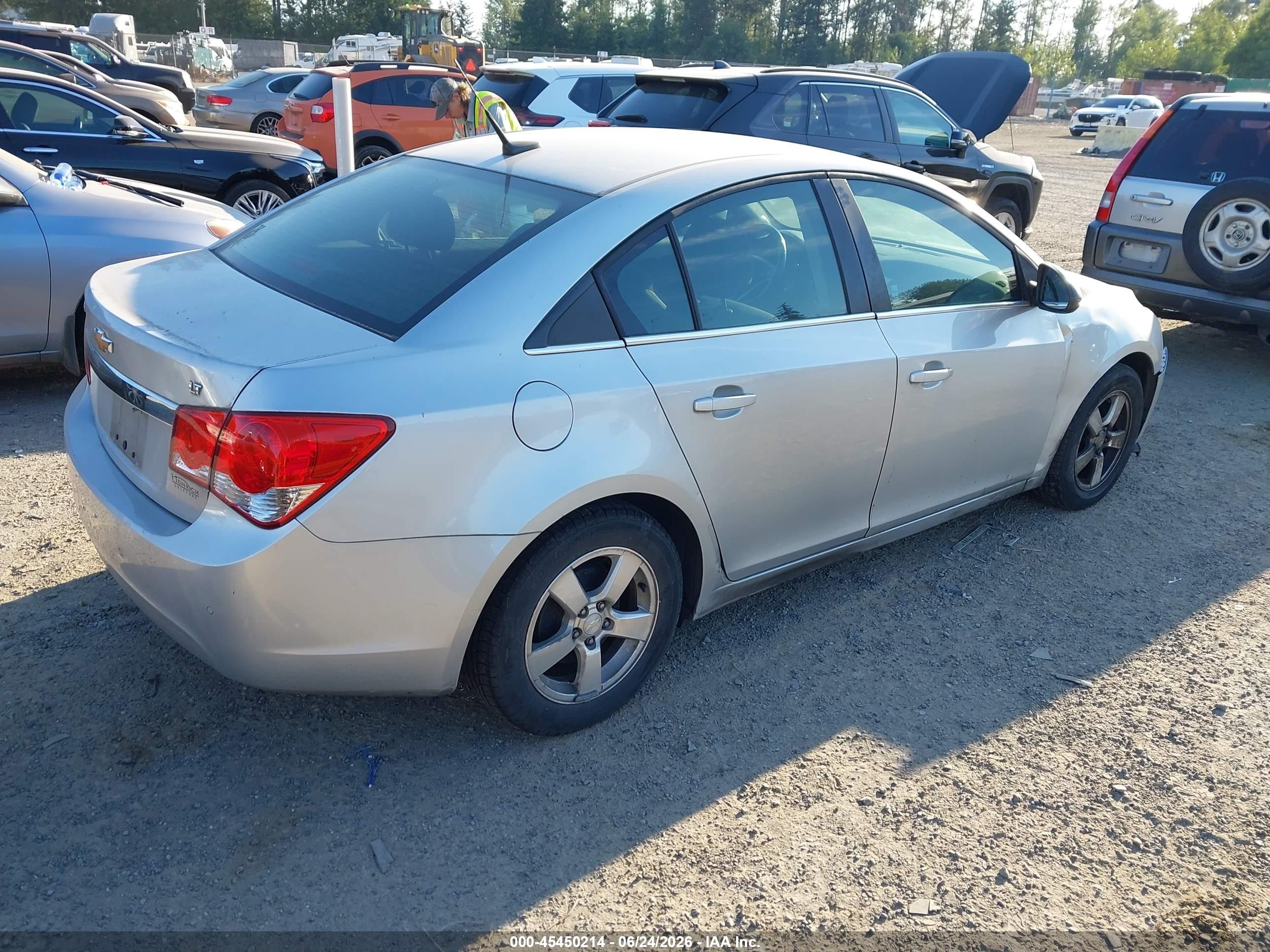 2013 Chevrolet Cruze 1lt Auto Silver vin: 1G1PC5SB3D7266393