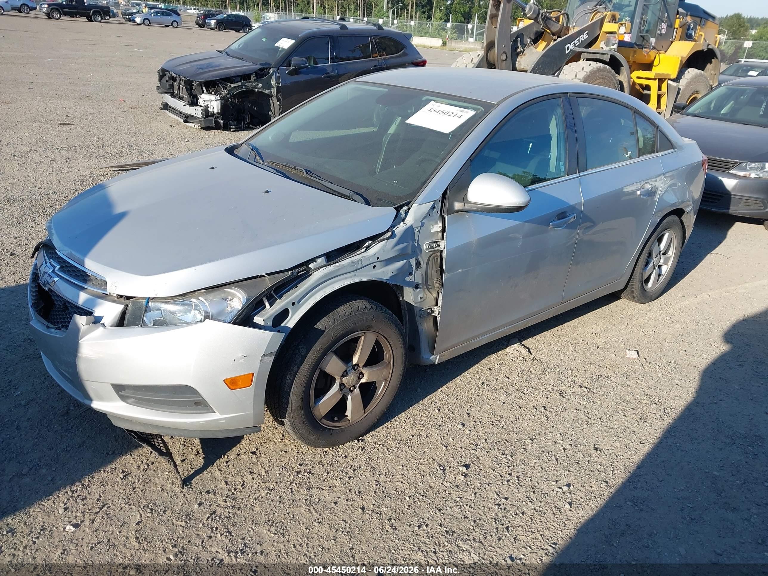 2013 Chevrolet Cruze 1lt Auto Silver vin: 1G1PC5SB3D7266393