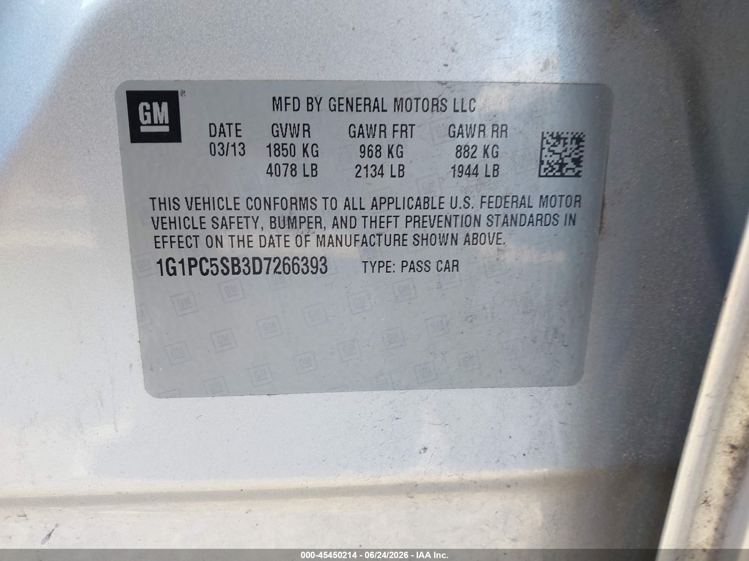 2013 Chevrolet Cruze 1lt Auto Silver vin: 1G1PC5SB3D7266393
