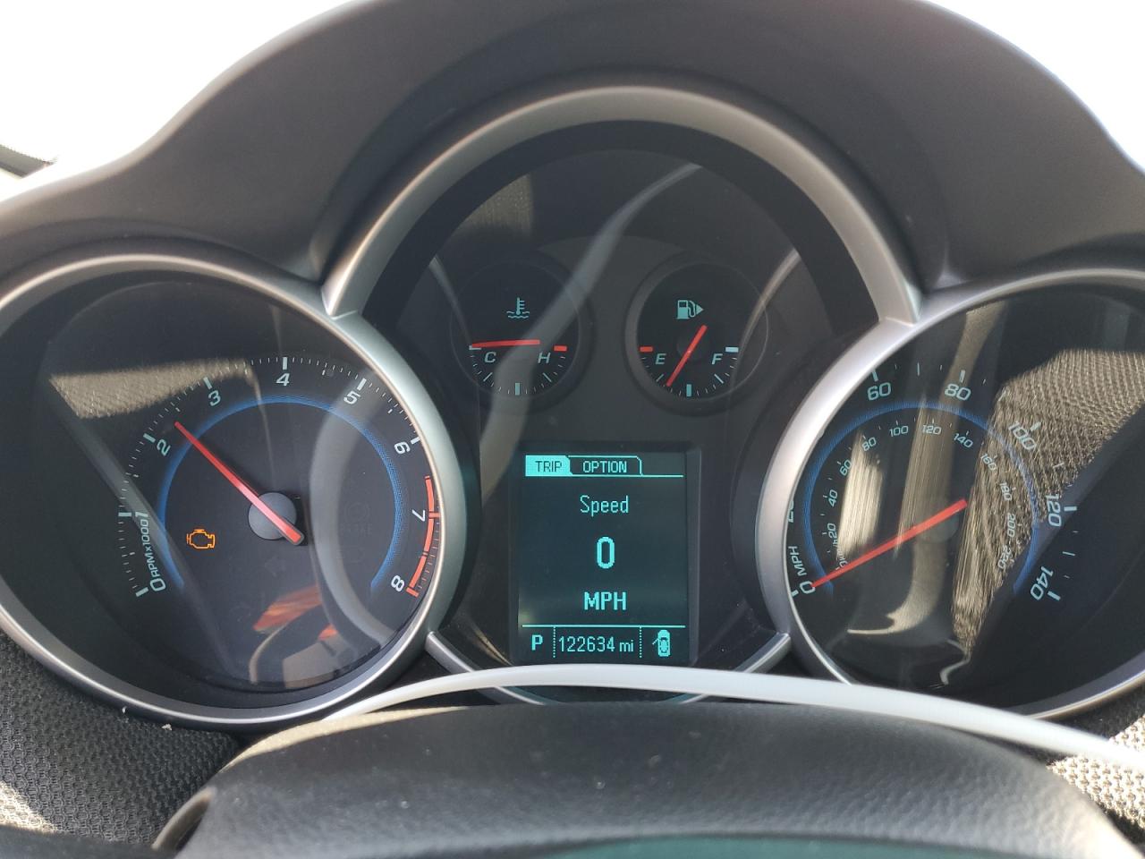 2014 Chevrolet Cruze Lt Gray vin: 1G1PC5SB3E7106774 Damage: Warning Light - Engine, On, Unacceptable