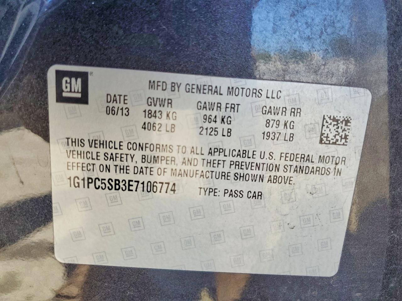 2014 Chevrolet Cruze Lt Gray vin: 1G1PC5SB3E7106774