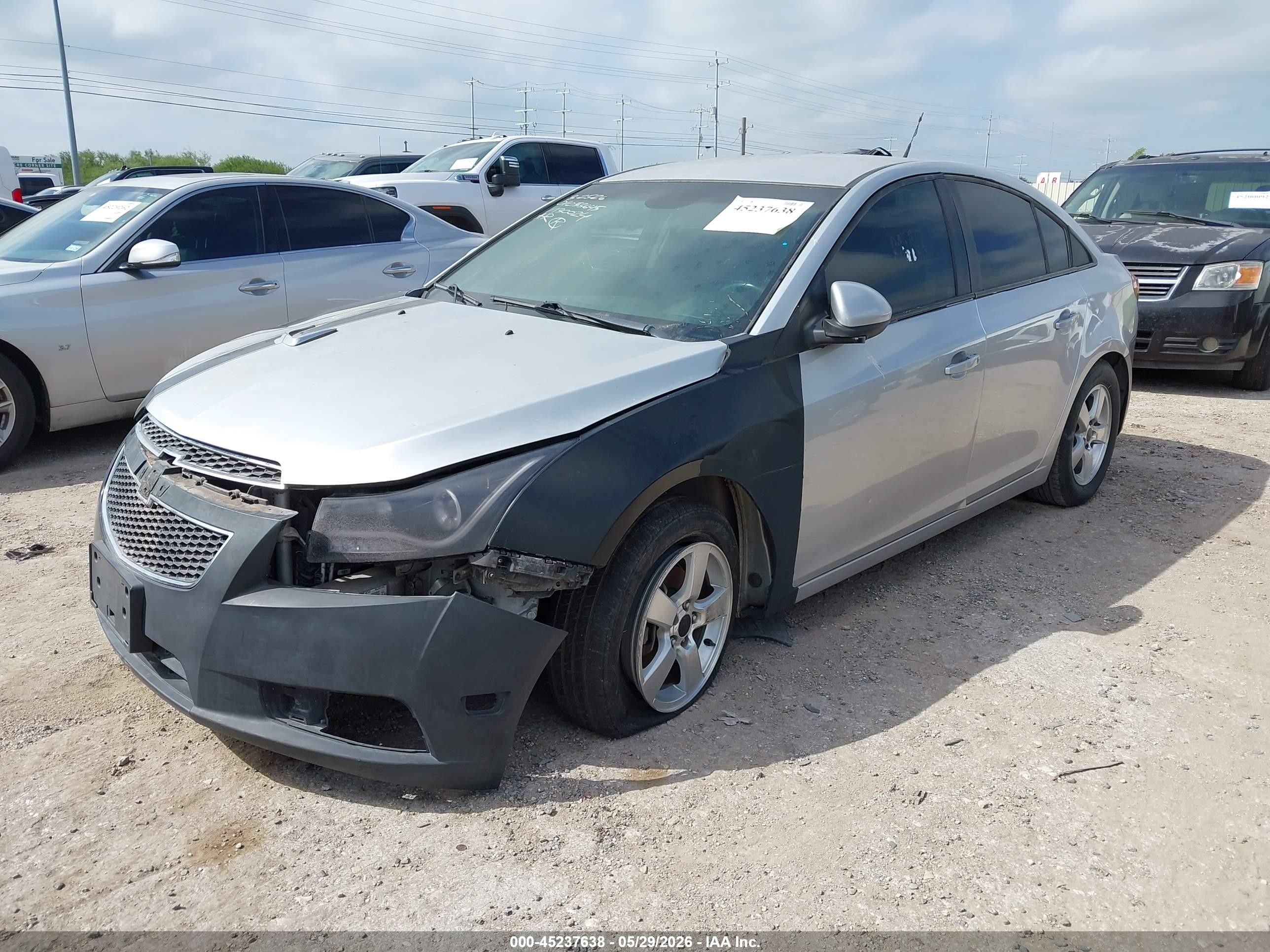 2014 Chevrolet Cruze 1lt Auto Silver vin: 1G1PC5SB3E7130024