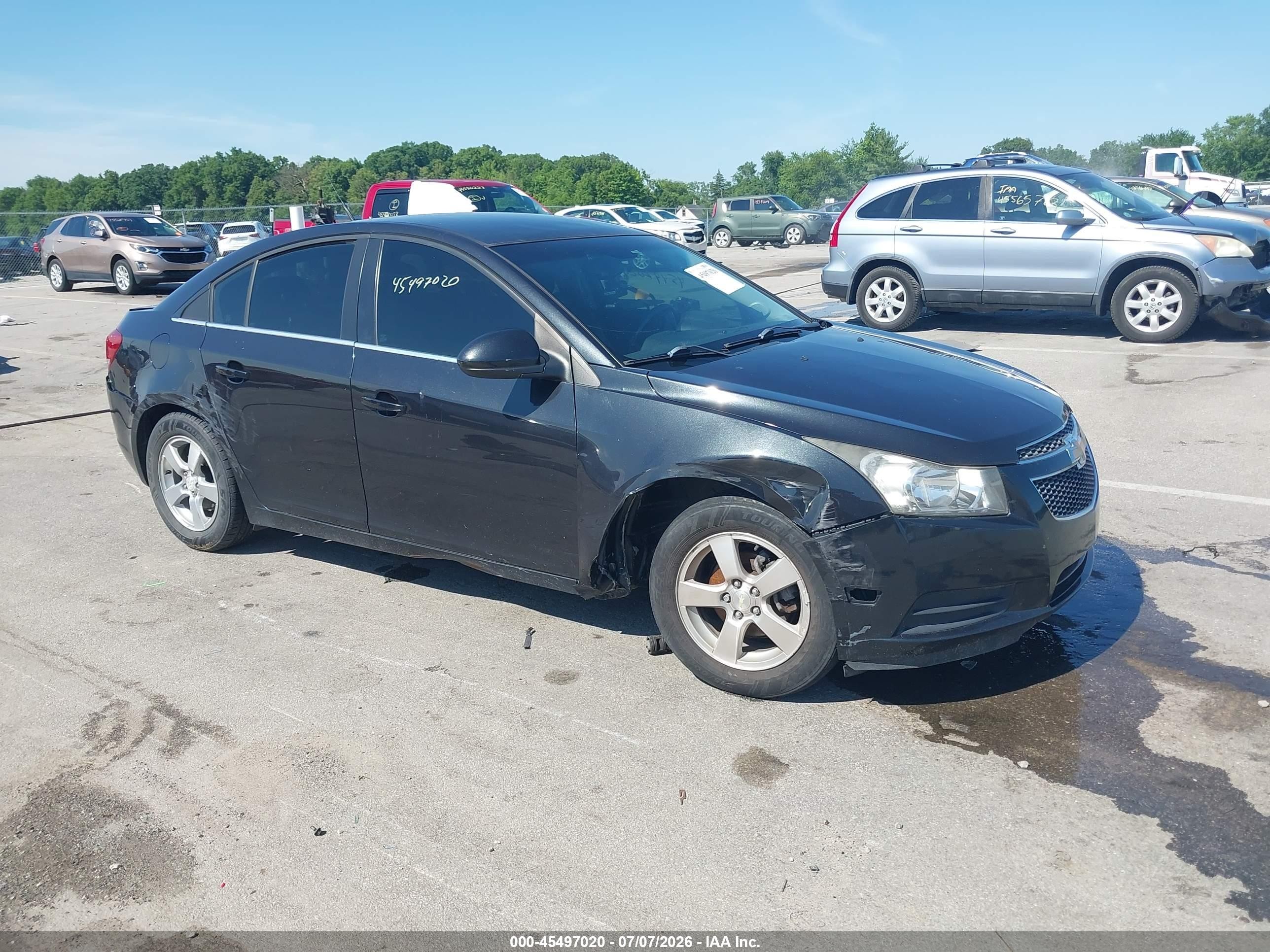 2014 Chevrolet Cruze 1lt Auto Black vin: 1G1PC5SB3E7180065