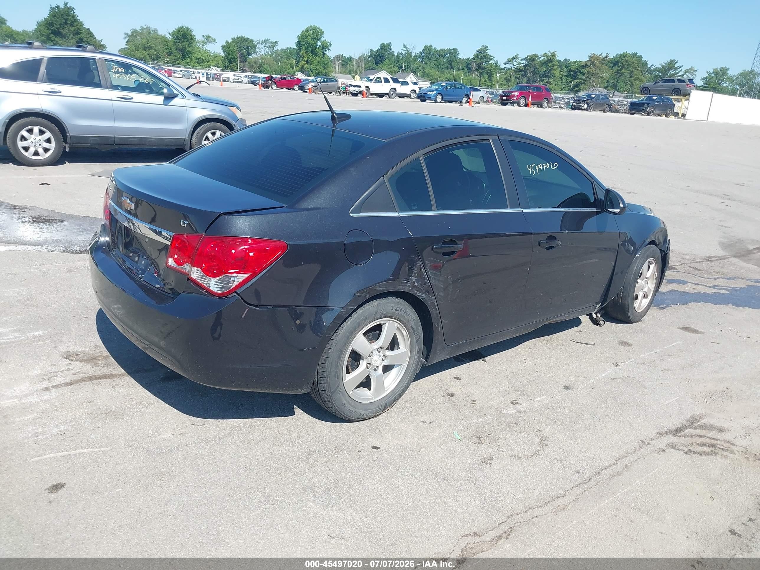 2014 Chevrolet Cruze 1lt Auto Black vin: 1G1PC5SB3E7180065