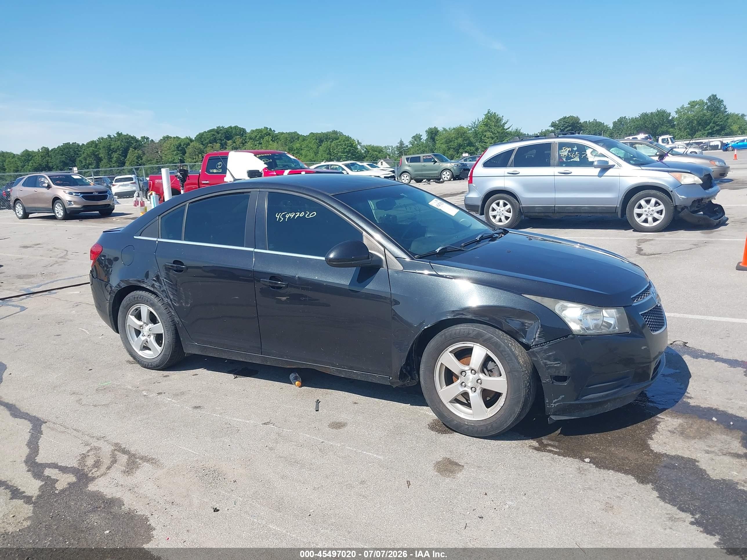 2014 Chevrolet Cruze 1lt Auto Black vin: 1G1PC5SB3E7180065