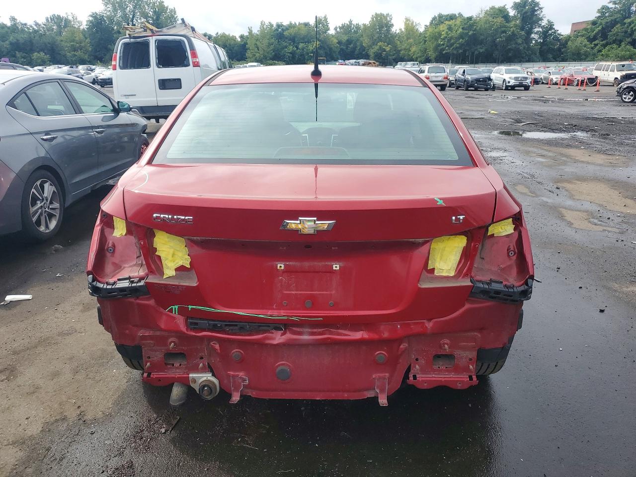 2014 Chevrolet Cruze Lt Red vin: 1G1PC5SB3E7206633