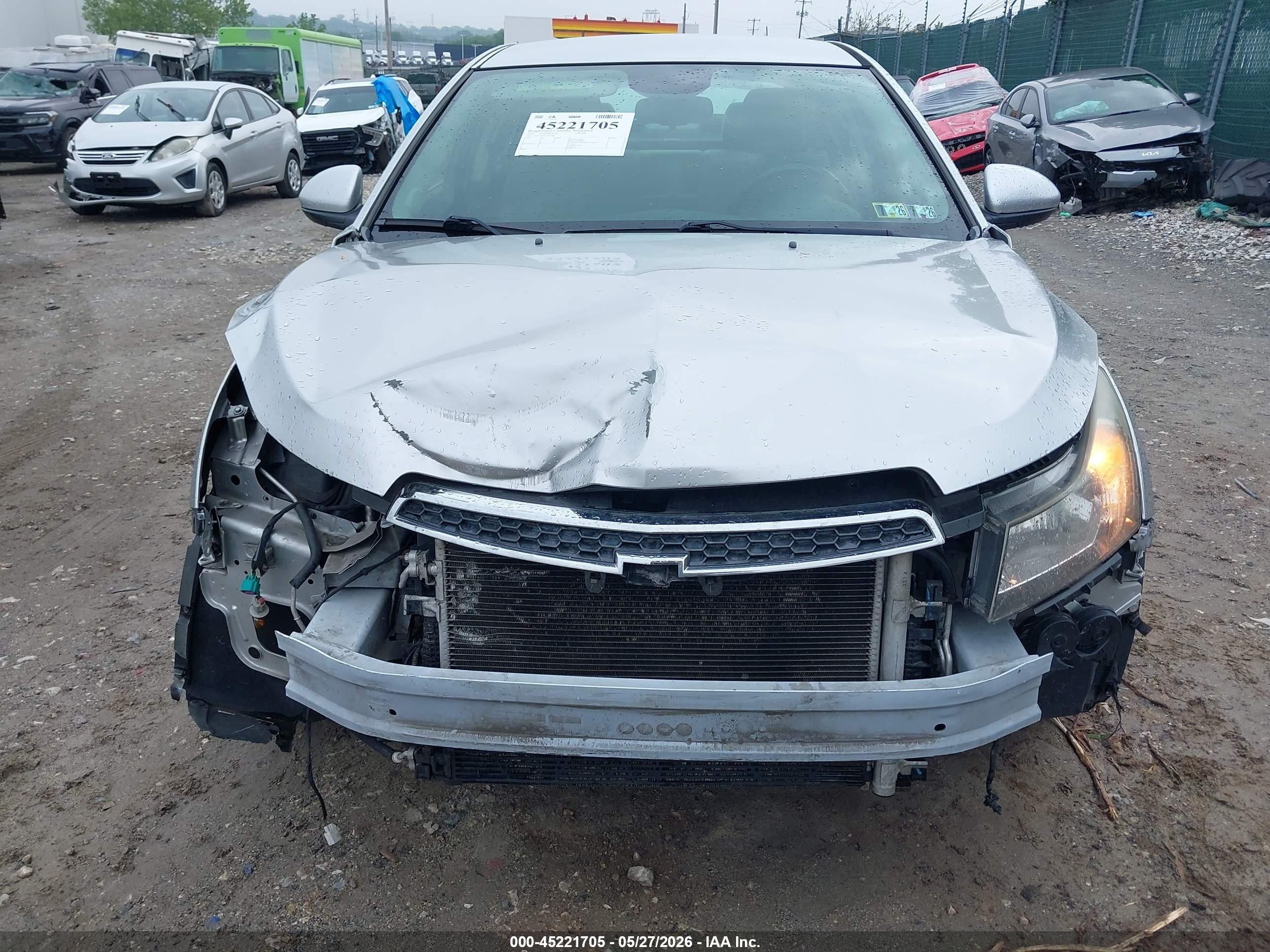 2014 Chevrolet Cruze 1lt Auto Серебряный vin: 1G1PC5SB3E7241284