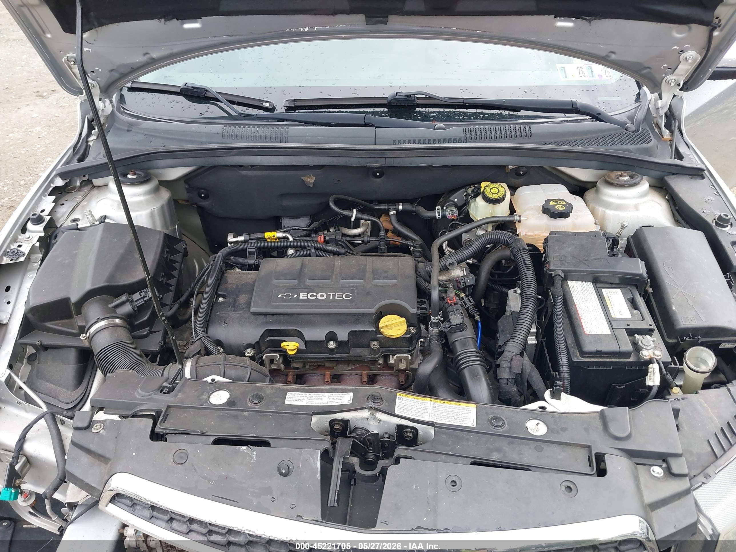 2014 Chevrolet Cruze 1lt Auto Серебряный vin: 1G1PC5SB3E7241284