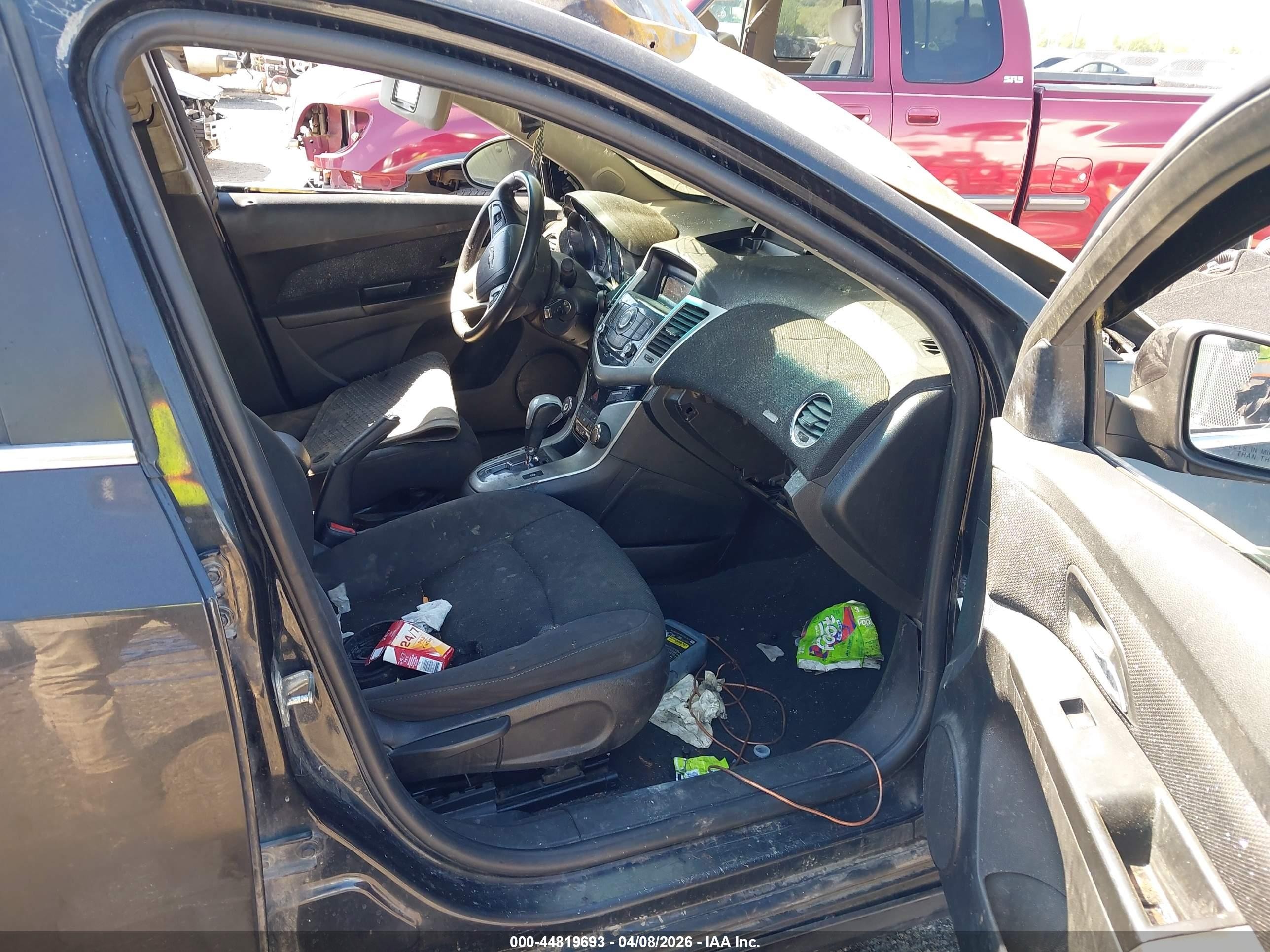 2014 Chevrolet Cruze 1lt Auto Black vin: 1G1PC5SB3E7302603