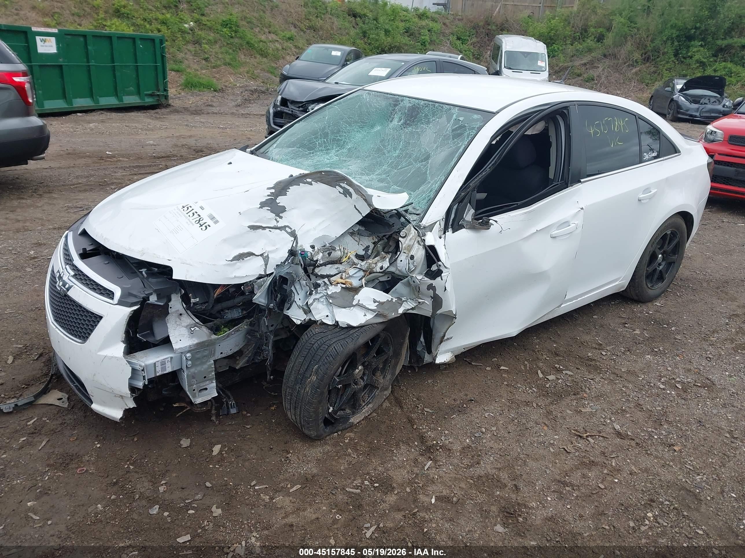 2014 Chevrolet Cruze 1lt Auto White vin: 1G1PC5SB3E7315139