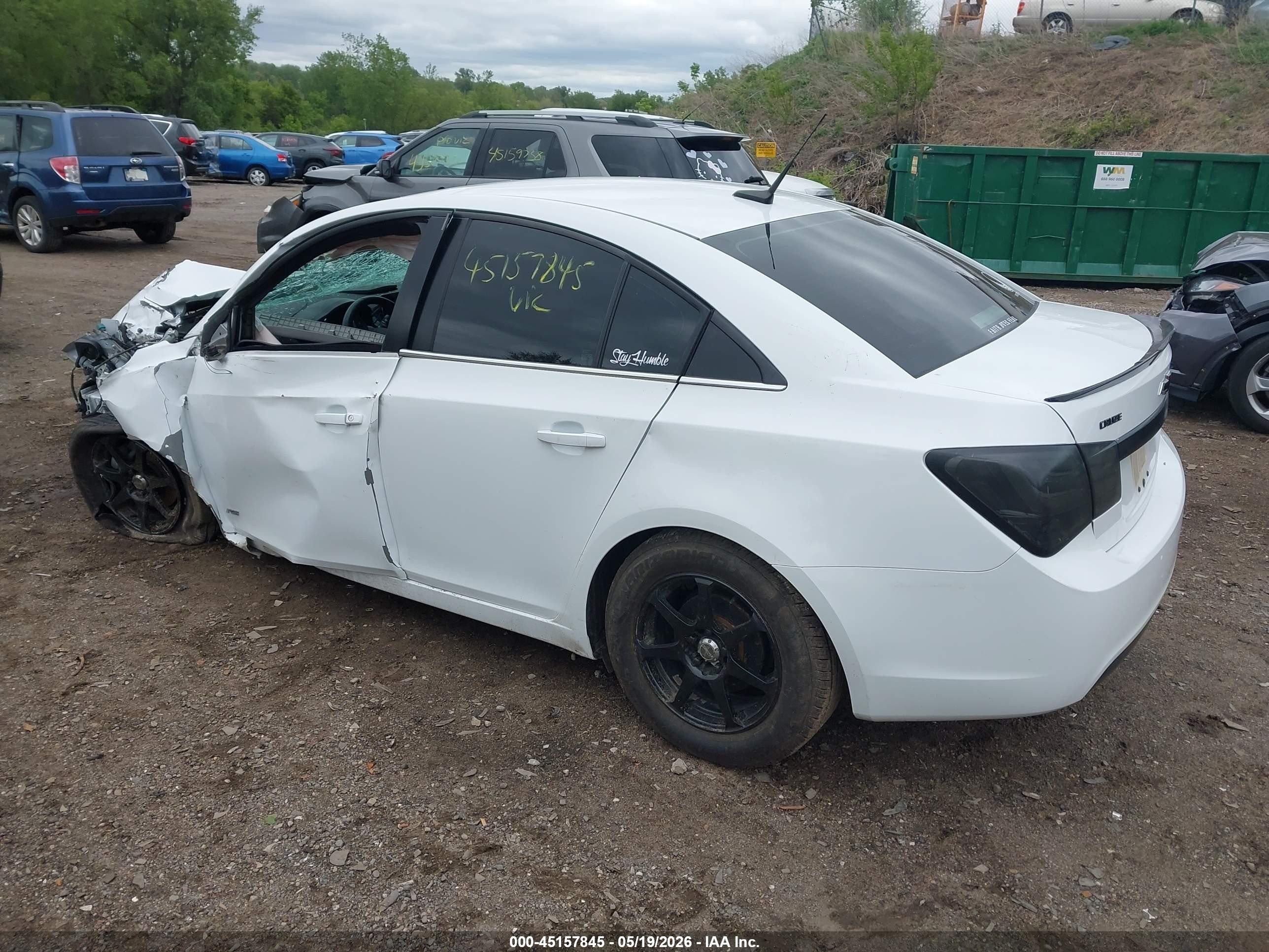 2014 Chevrolet Cruze 1lt Auto White vin: 1G1PC5SB3E7315139