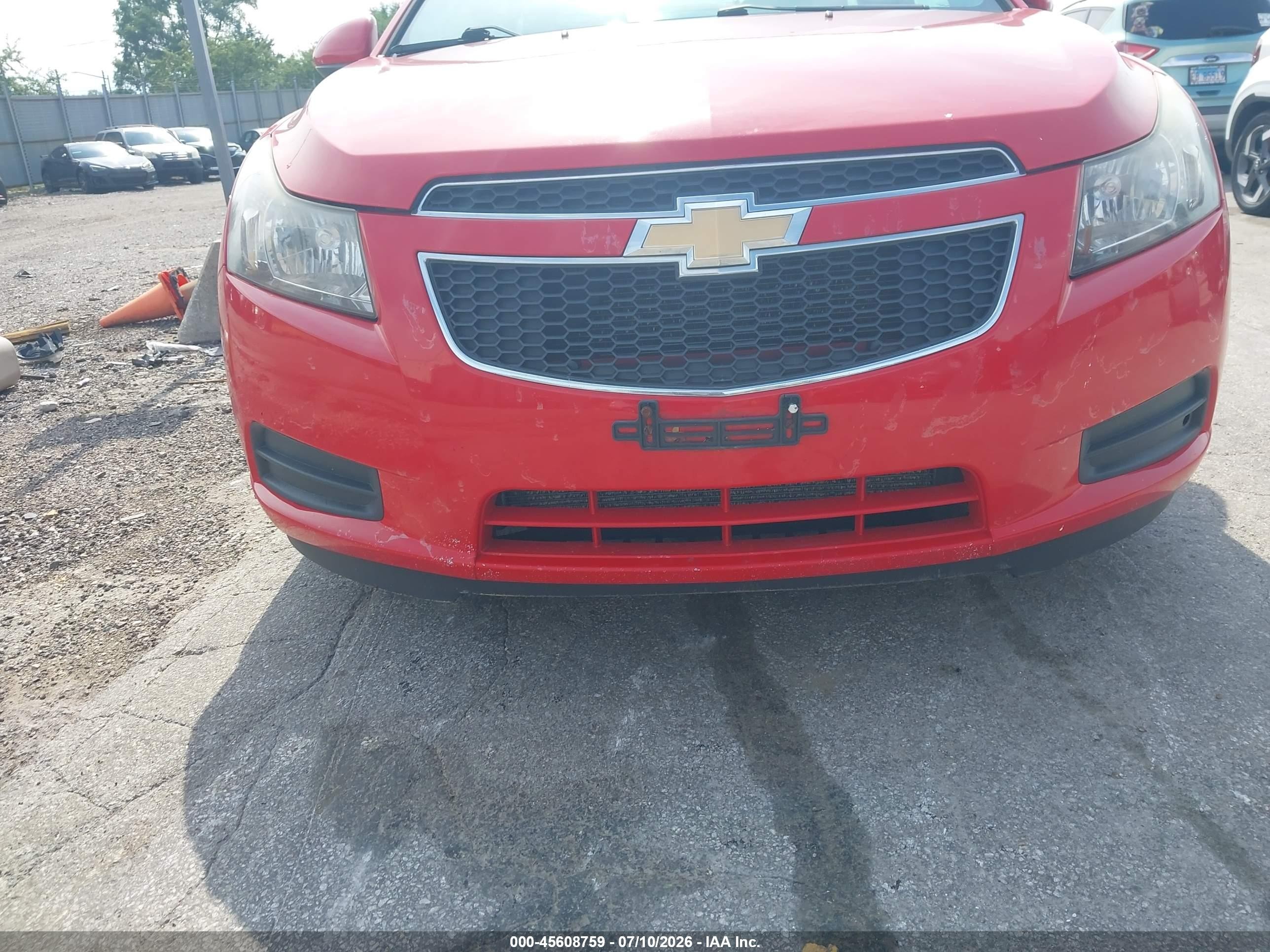 2014 Chevrolet Cruze 1lt Auto Red vin: 1G1PC5SB3E7342986