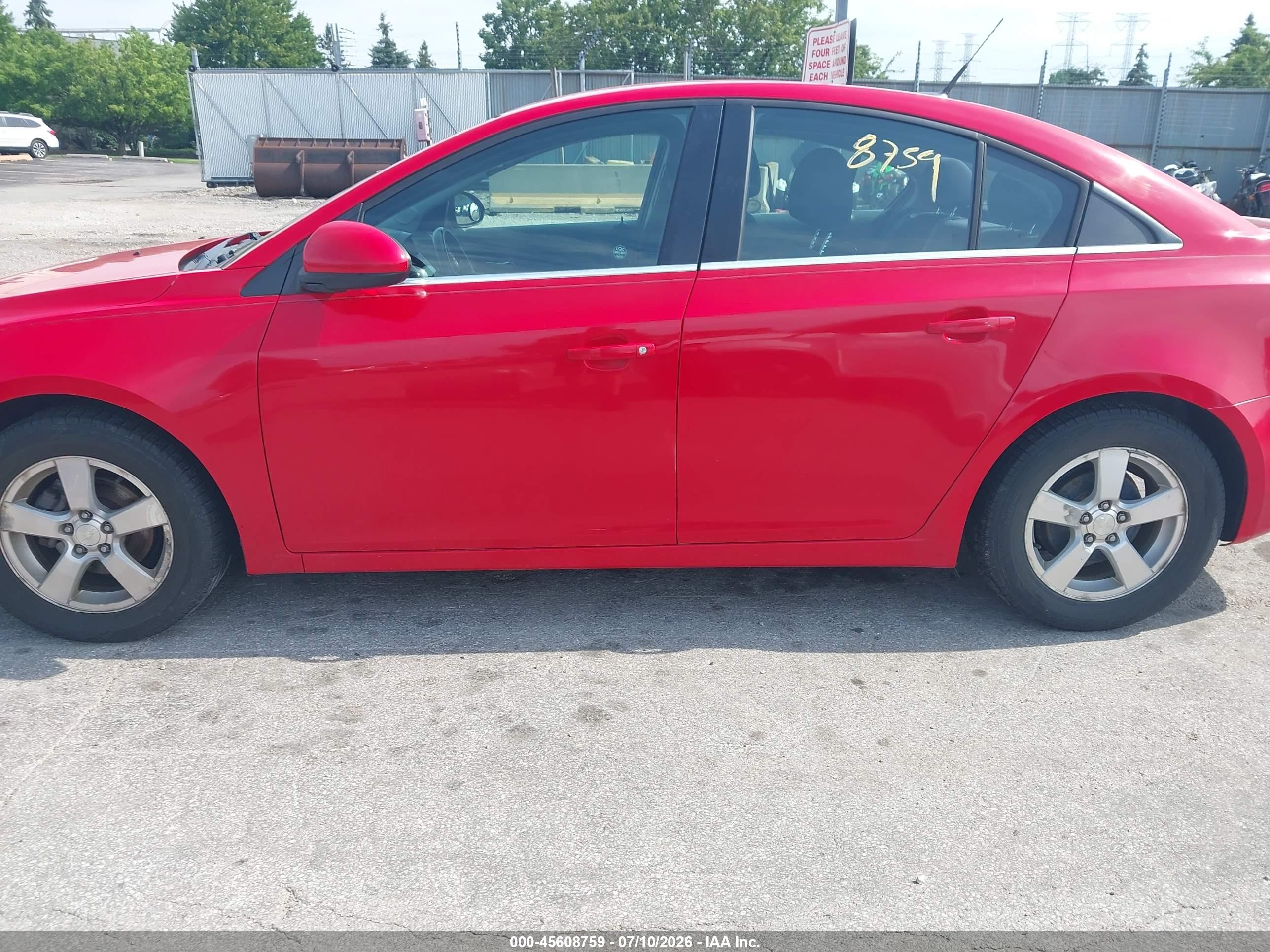 2014 Chevrolet Cruze 1lt Auto Red vin: 1G1PC5SB3E7342986