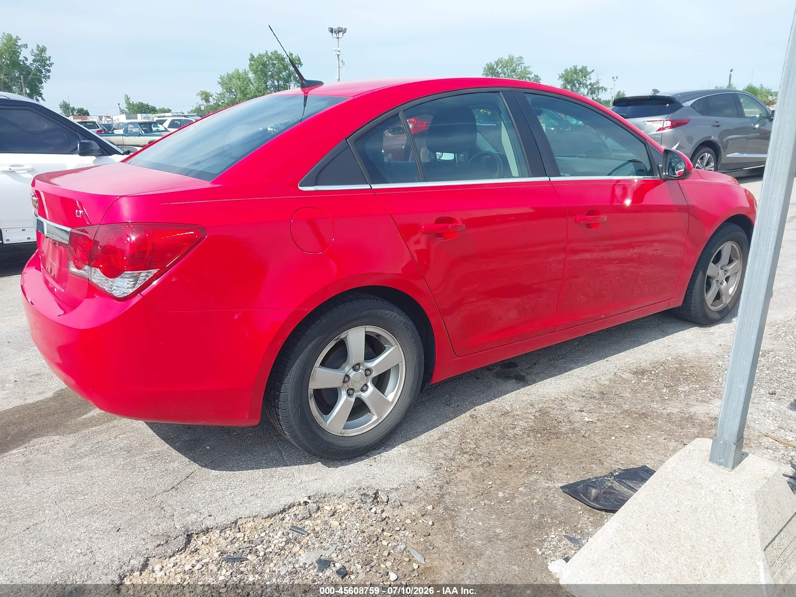 2014 Chevrolet Cruze 1lt Auto Red vin: 1G1PC5SB3E7342986