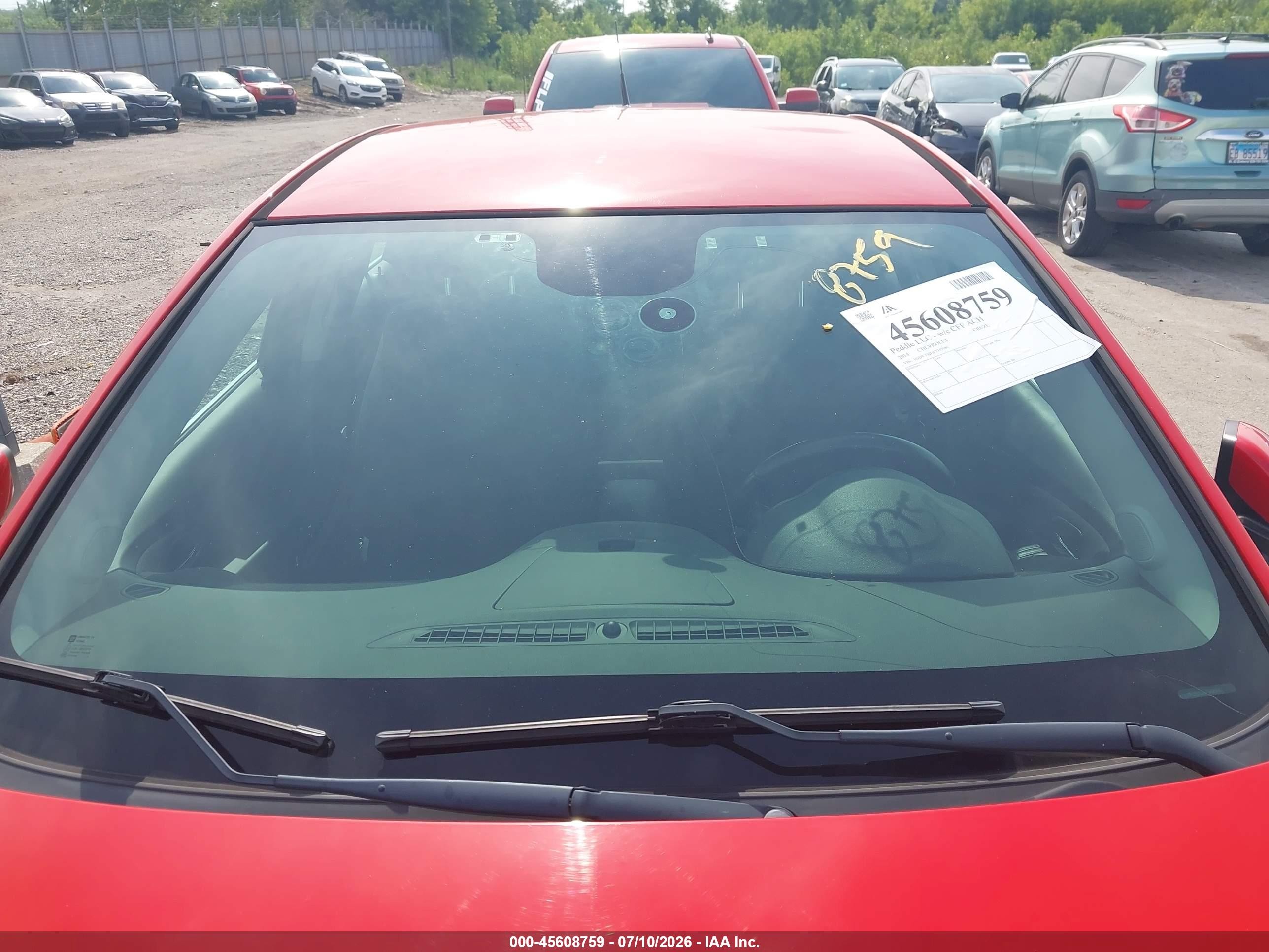 2014 Chevrolet Cruze 1lt Auto Red vin: 1G1PC5SB3E7342986