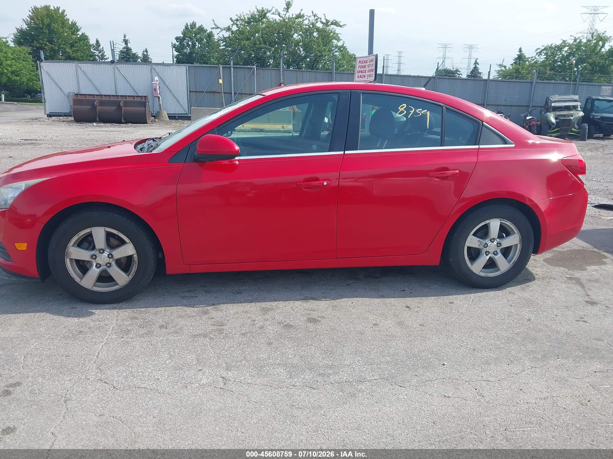 2014 Chevrolet Cruze 1lt Auto Red vin: 1G1PC5SB3E7342986