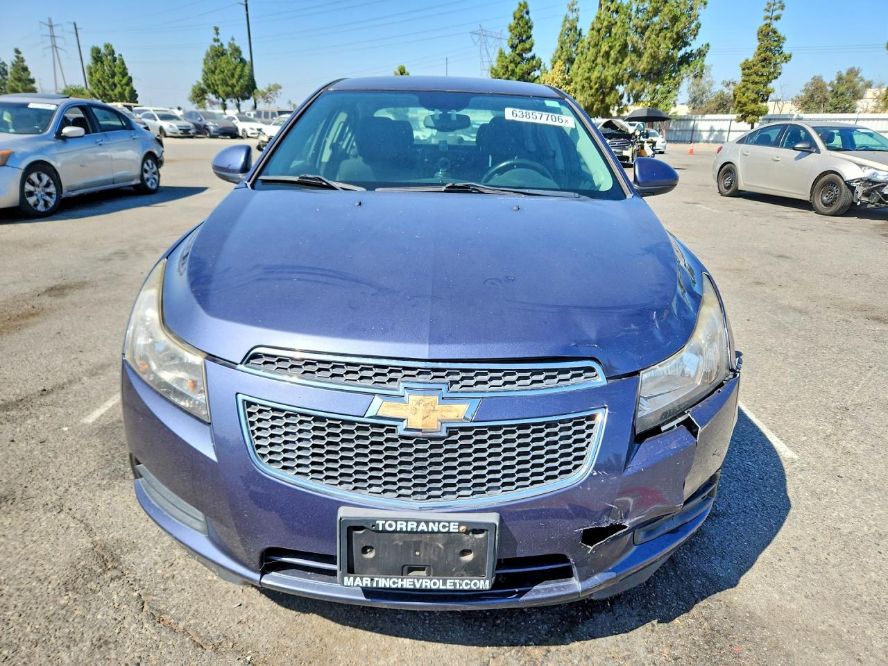 2014 Chevrolet Cruze Lt Blue vin: 1G1PC5SB3E7380055
