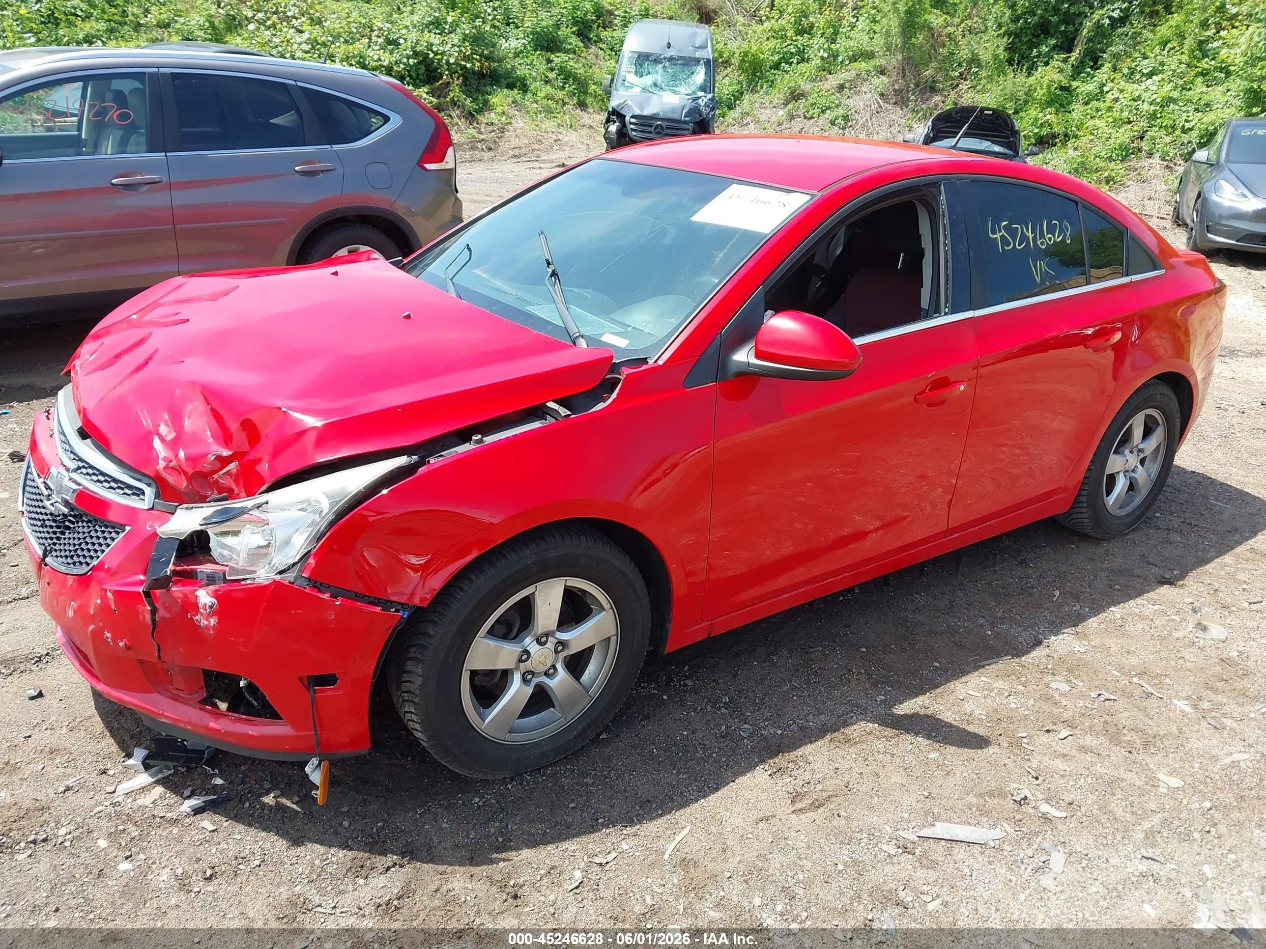 2014 Chevrolet Cruze 1lt Auto Red vin: 1G1PC5SB3E7383067