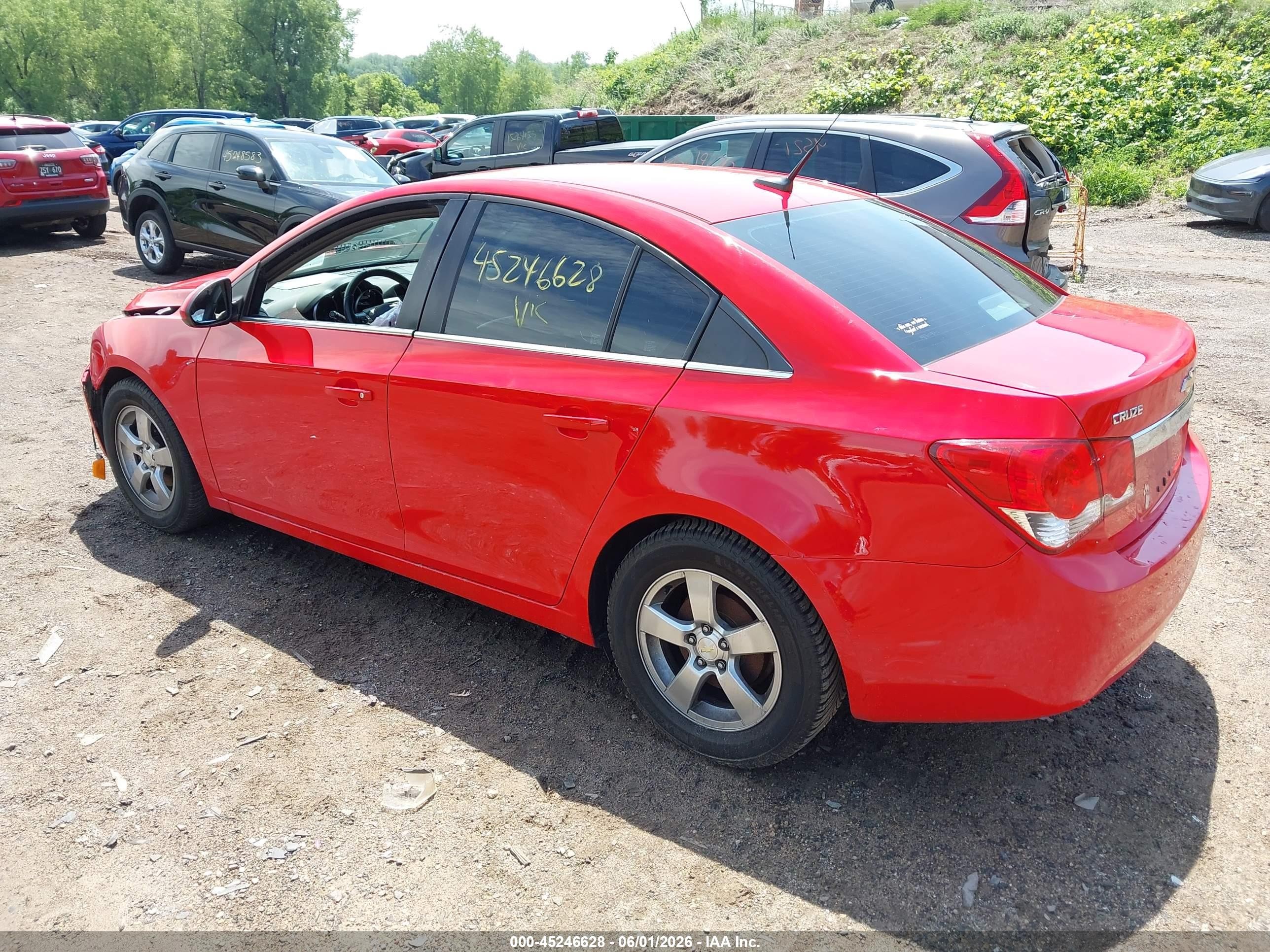 2014 Chevrolet Cruze 1lt Auto Red vin: 1G1PC5SB3E7383067