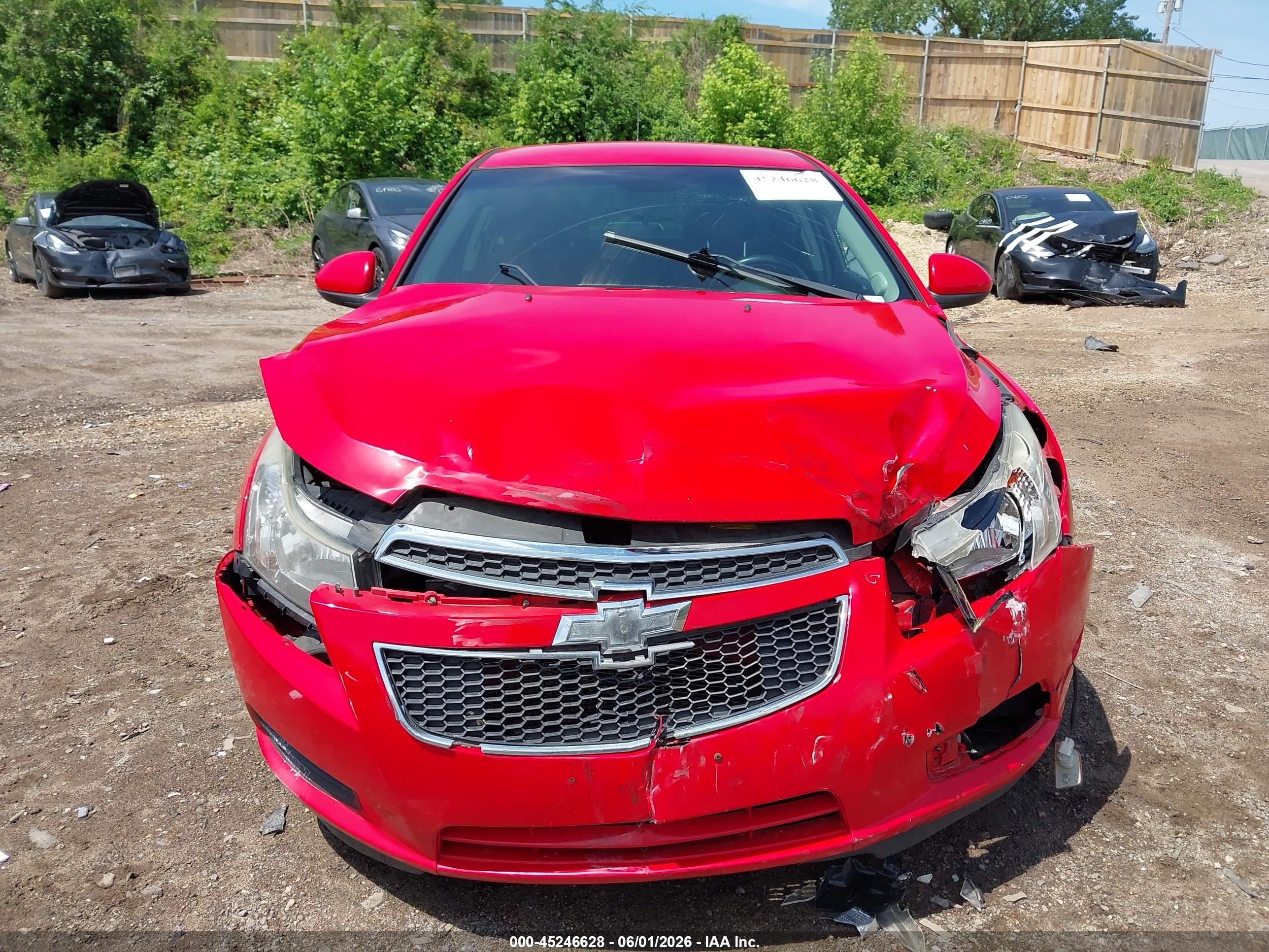 2014 Chevrolet Cruze 1lt Auto Red vin: 1G1PC5SB3E7383067