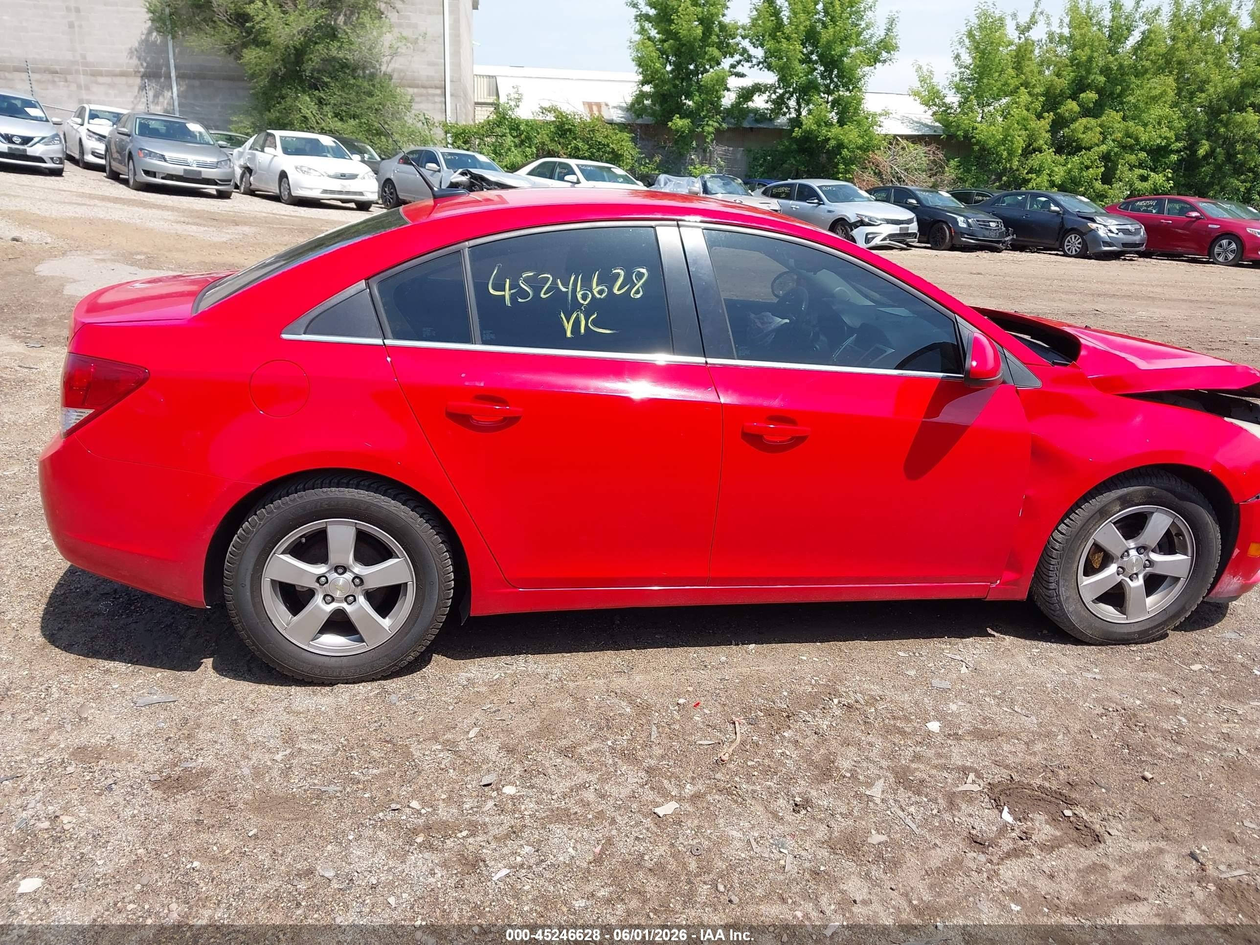 2014 Chevrolet Cruze 1lt Auto Red vin: 1G1PC5SB3E7383067