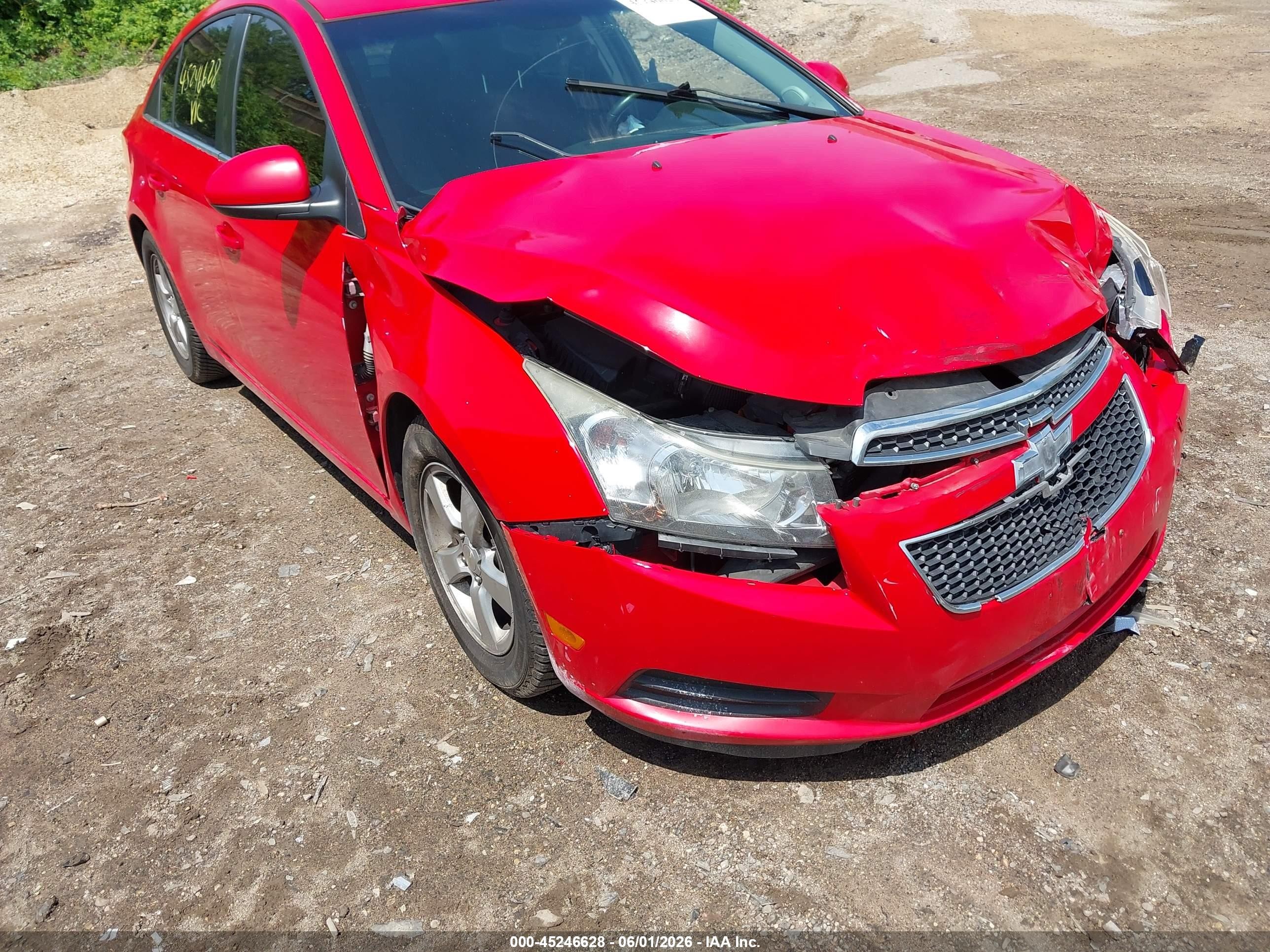 2014 Chevrolet Cruze 1lt Auto Red vin: 1G1PC5SB3E7383067