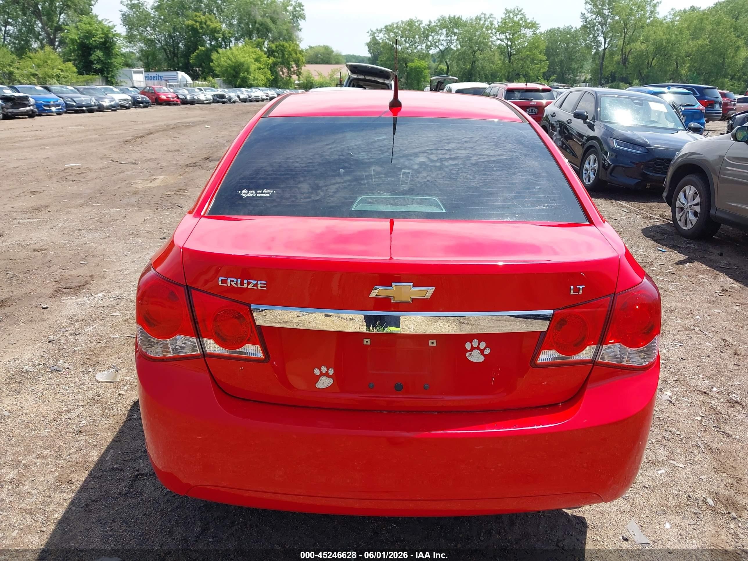 2014 Chevrolet Cruze 1lt Auto Red vin: 1G1PC5SB3E7383067