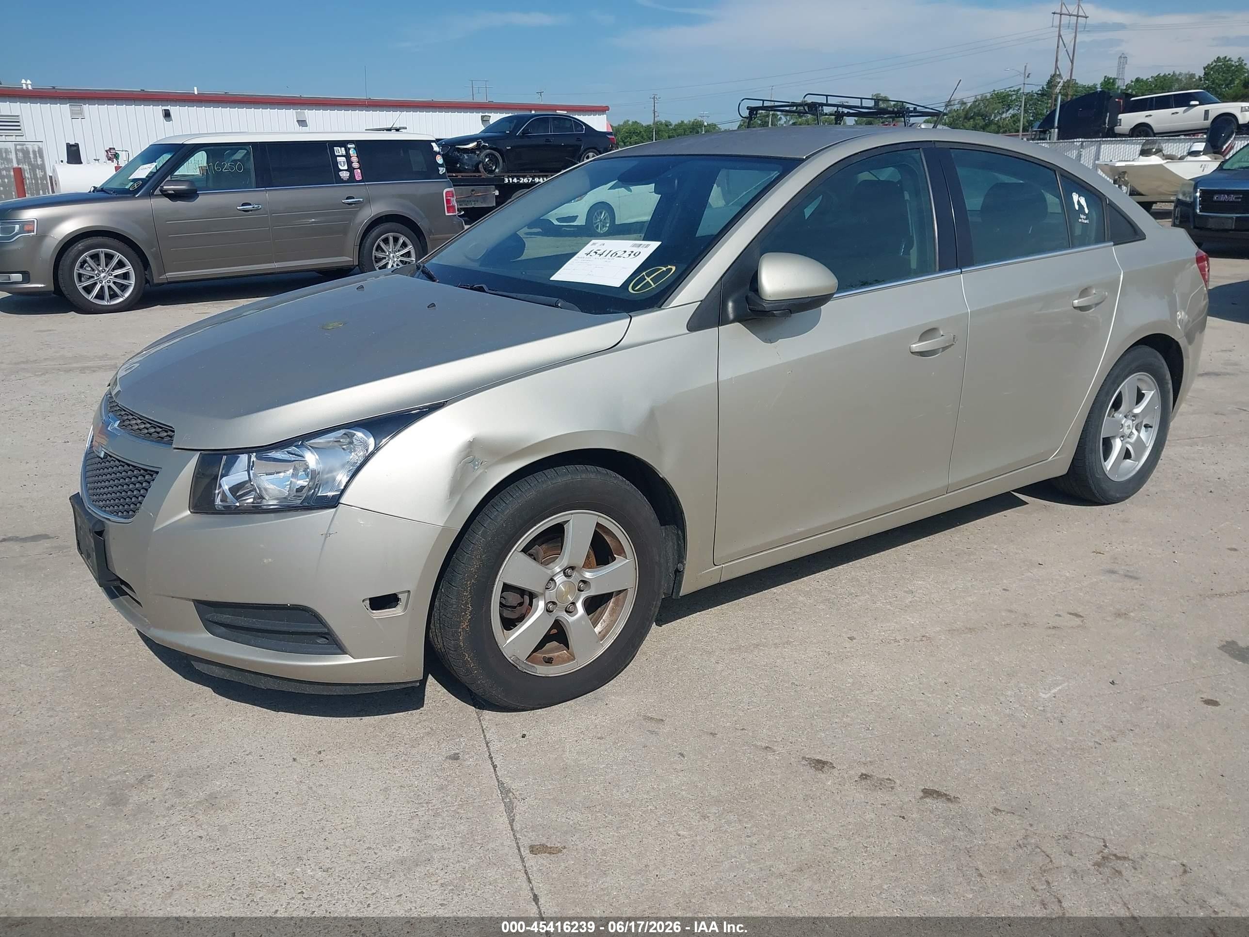 2014 Chevrolet Cruze 1lt Auto Beige vin: 1G1PC5SB3E7402457