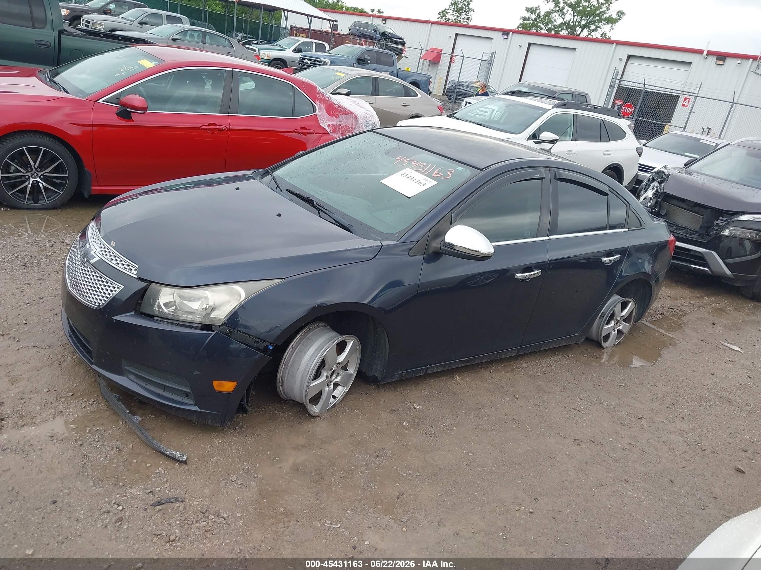 2014 Chevrolet Cruze 1lt Auto Blue vin: 1G1PC5SB3E7406346