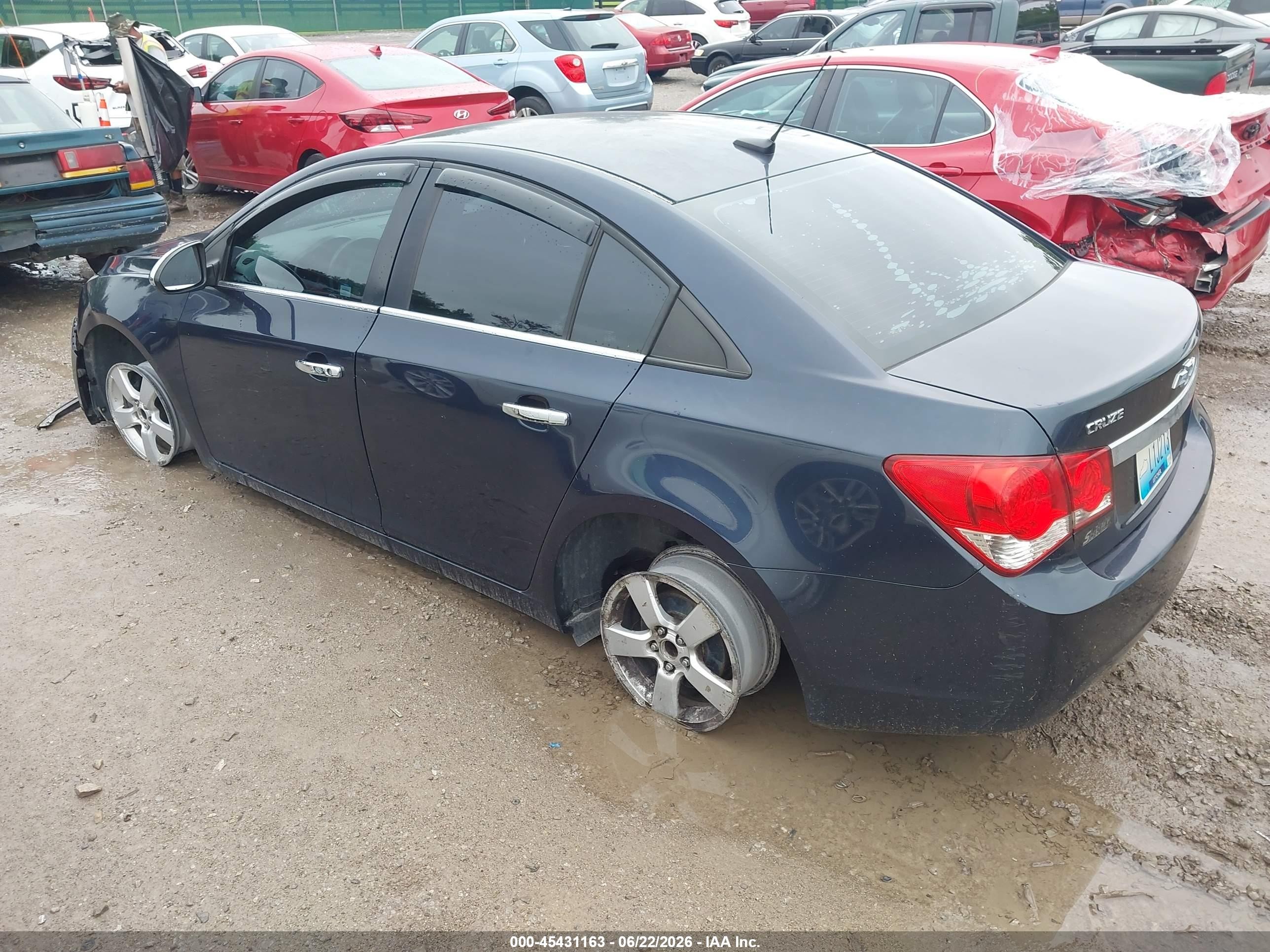 2014 Chevrolet Cruze 1lt Auto Blue vin: 1G1PC5SB3E7406346