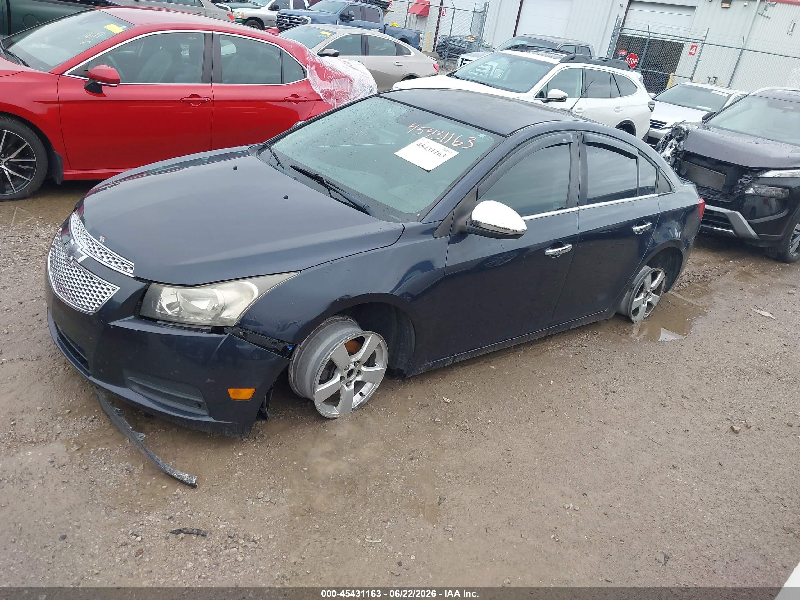 2014 Chevrolet Cruze 1lt Auto Blue vin: 1G1PC5SB3E7406346