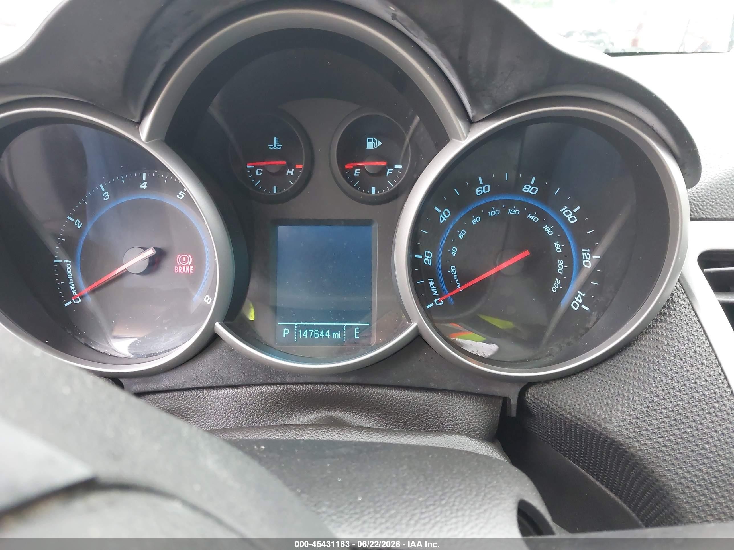 2014 Chevrolet Cruze 1lt Auto Blue vin: 1G1PC5SB3E7406346