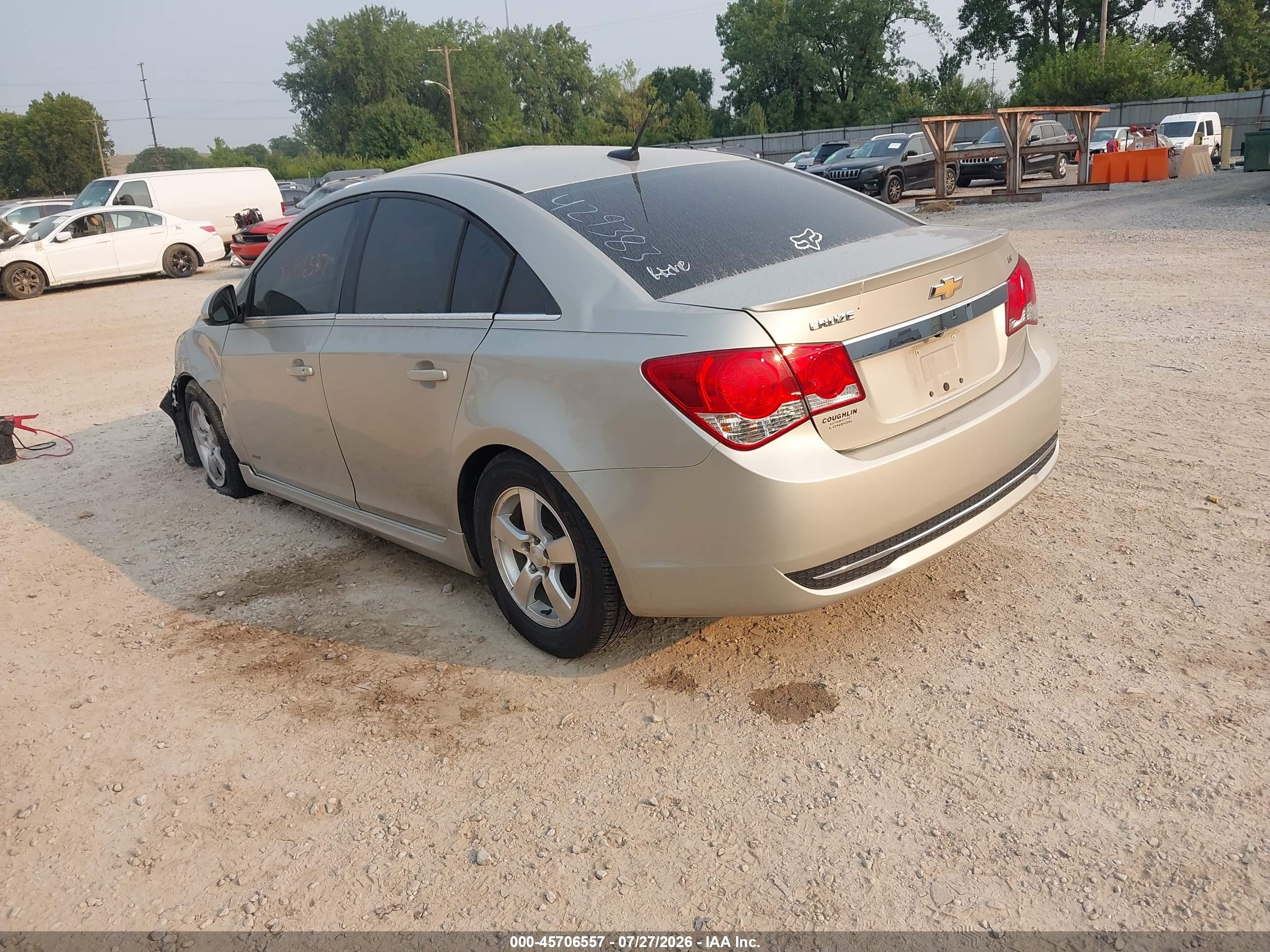 2014 Chevrolet Cruze 1lt Auto Beige vin: 1G1PC5SB3E7429383