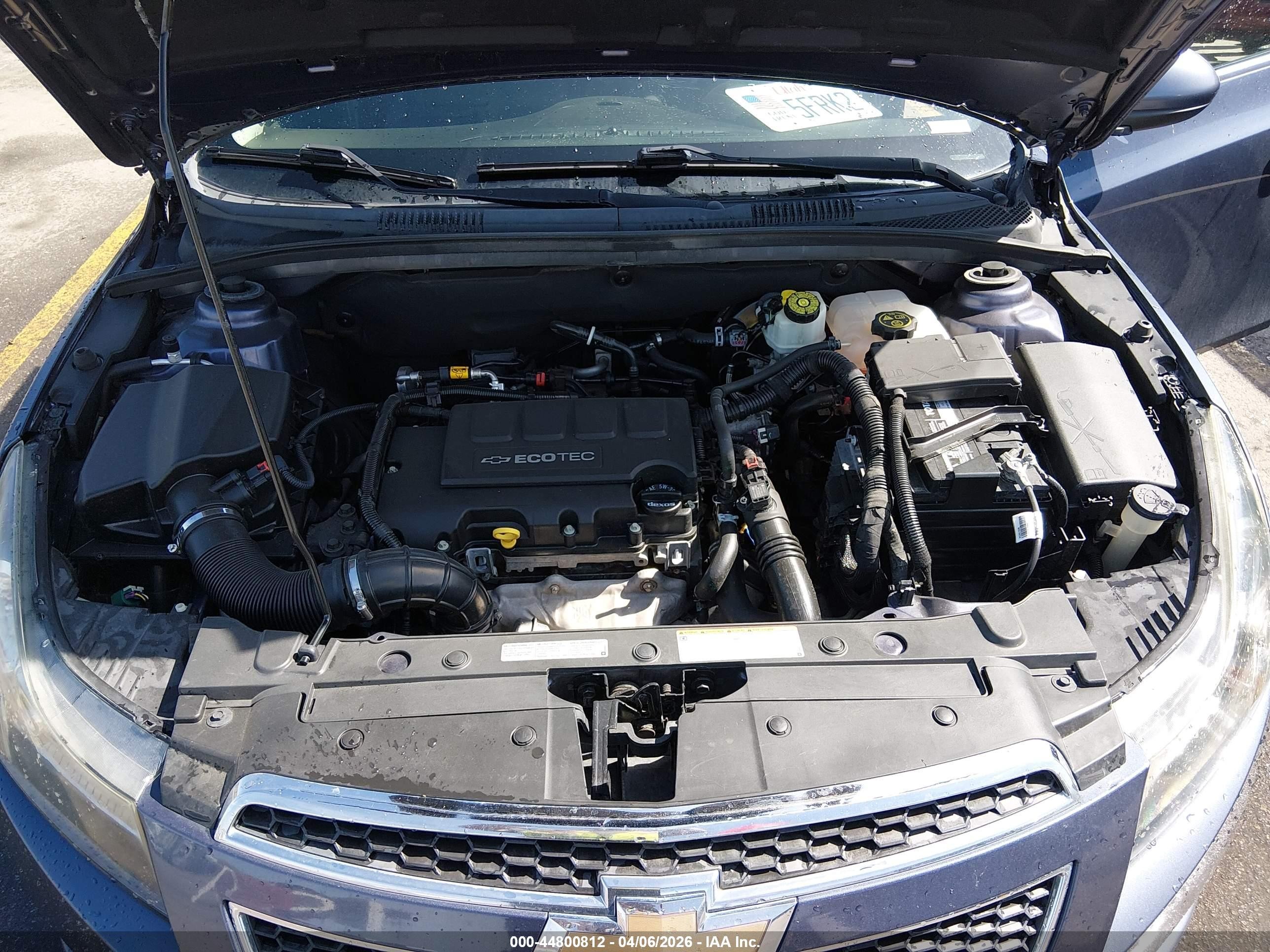 2014 Chevrolet Cruze 1lt Auto Blue vin: 1G1PC5SB3E7454655