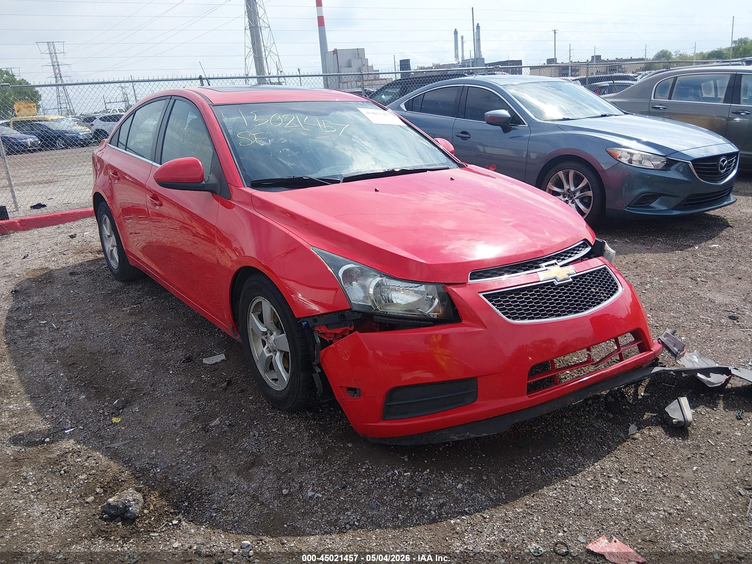 2014 Chevrolet Cruze 1lt Auto Red vin: 1G1PC5SB3E7473691