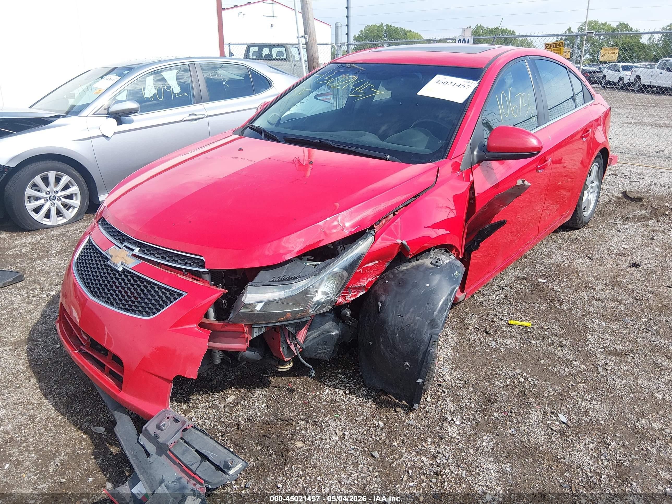 2014 Chevrolet Cruze 1lt Auto Red vin: 1G1PC5SB3E7473691