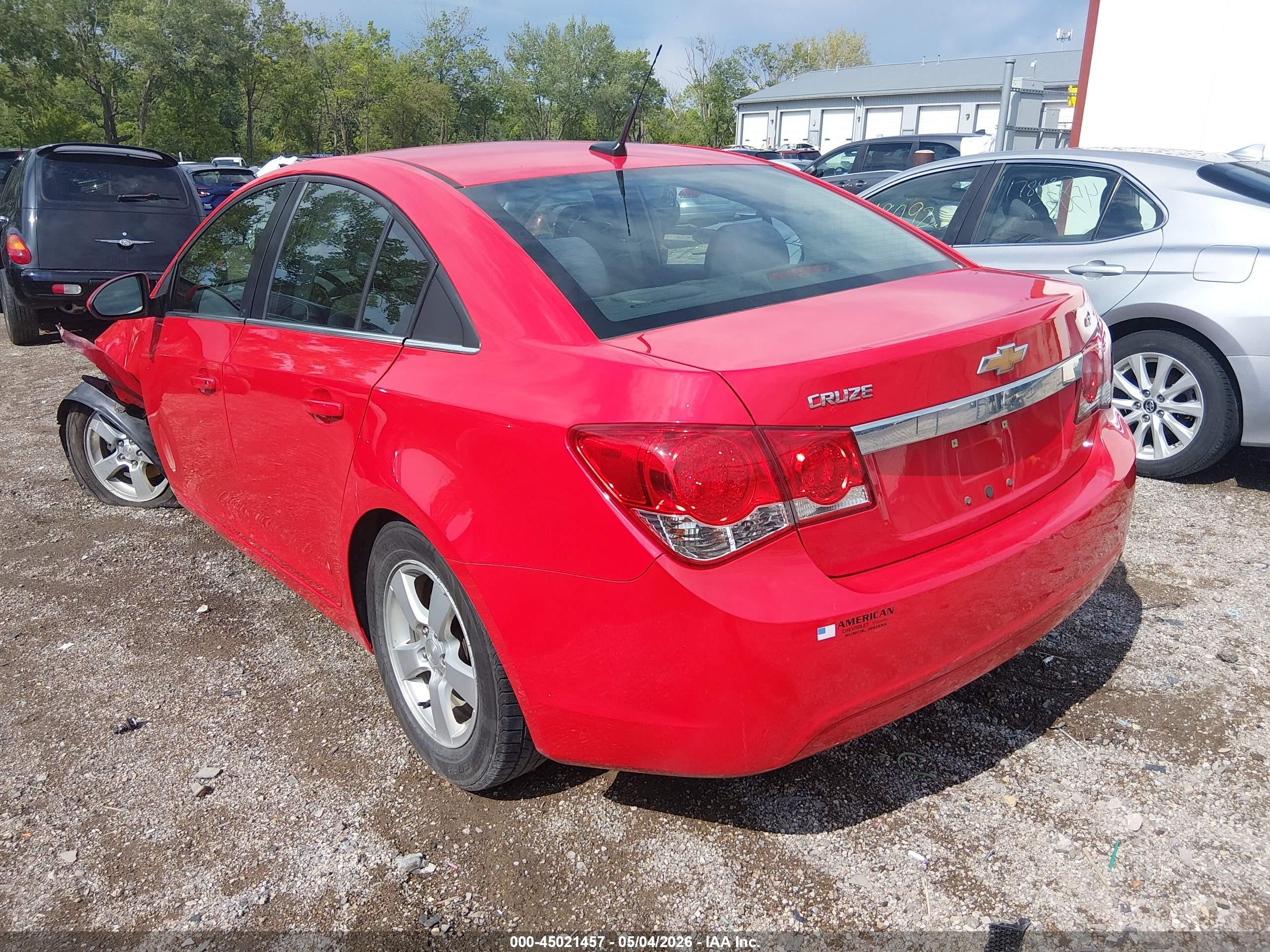 2014 Chevrolet Cruze 1lt Auto Red vin: 1G1PC5SB3E7473691