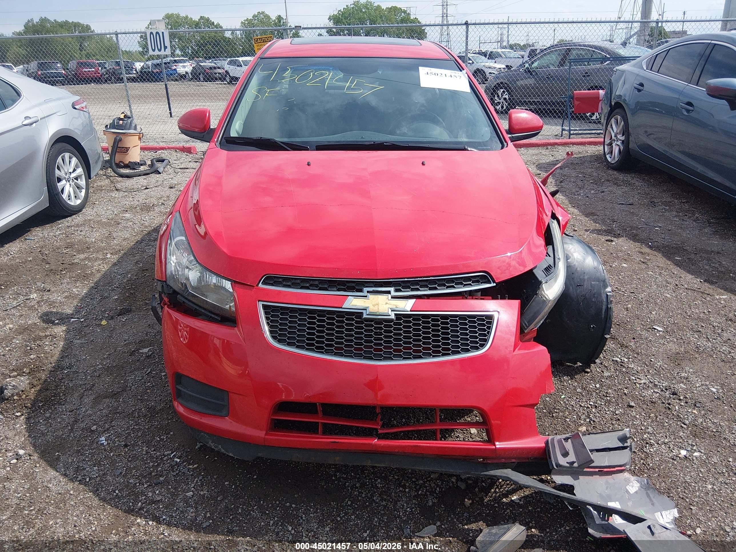 2014 Chevrolet Cruze 1lt Auto Red vin: 1G1PC5SB3E7473691