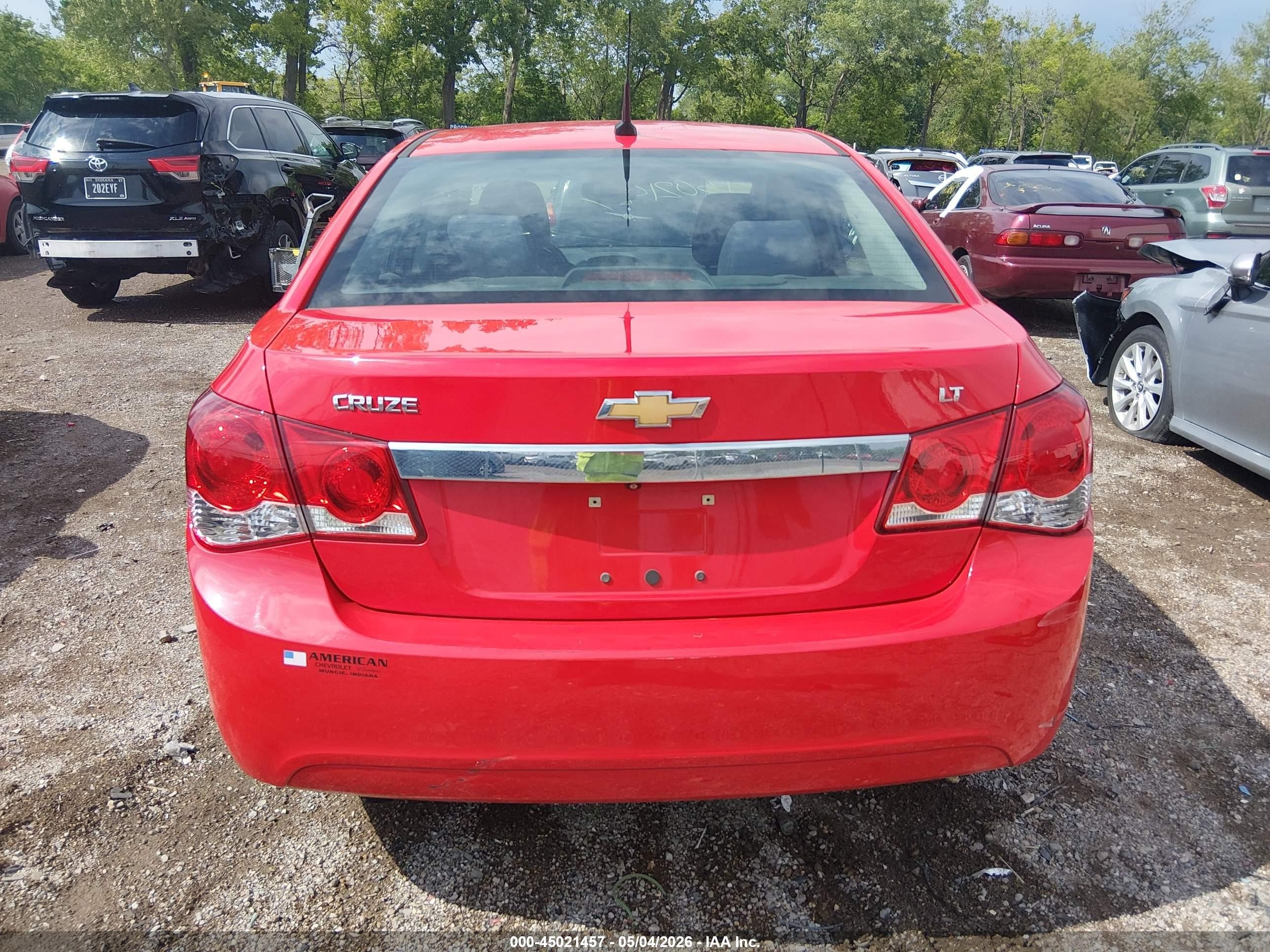 2014 Chevrolet Cruze 1lt Auto Red vin: 1G1PC5SB3E7473691